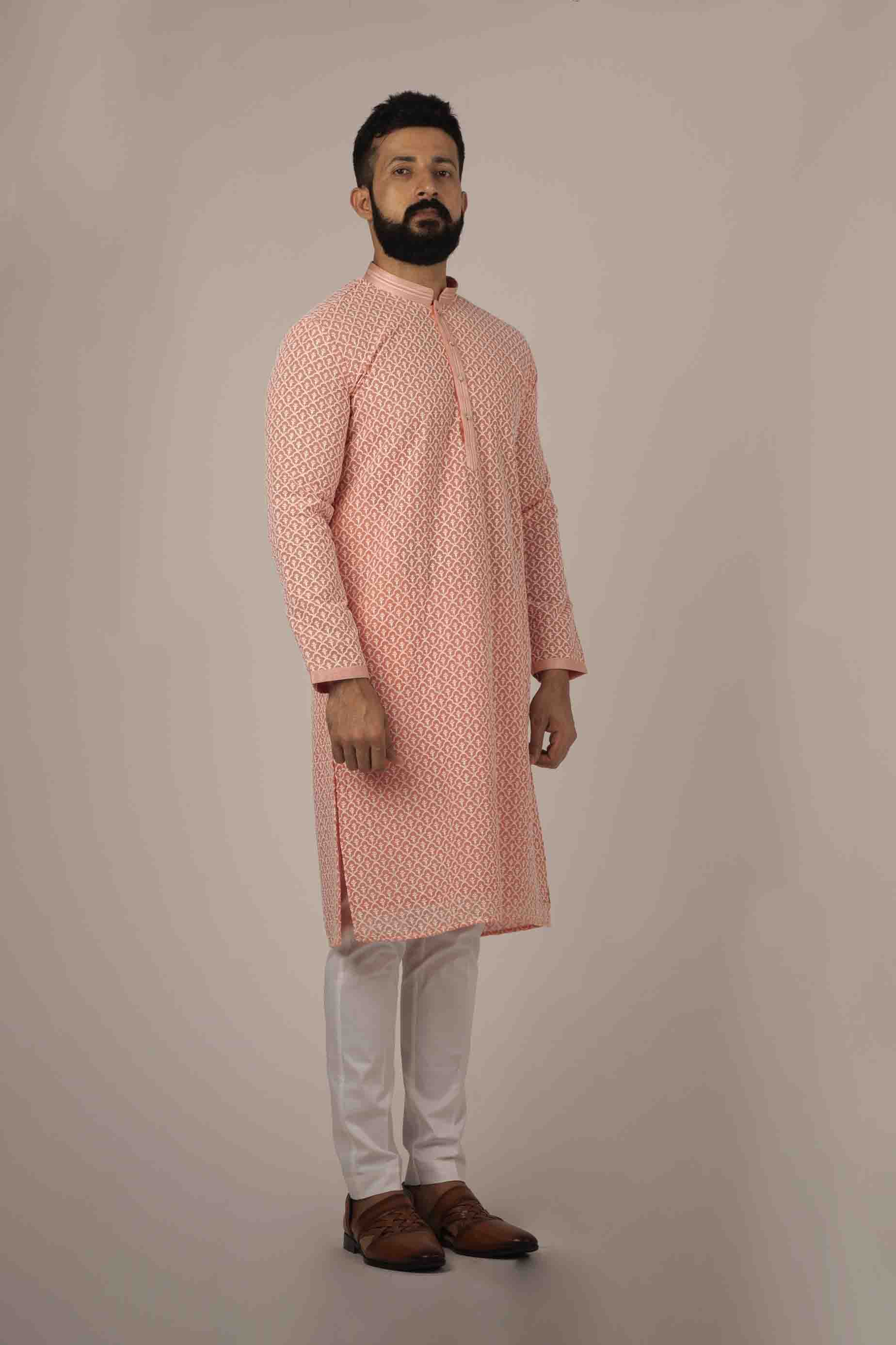 MLS Georgette Chikan Kurta PAJAMA
