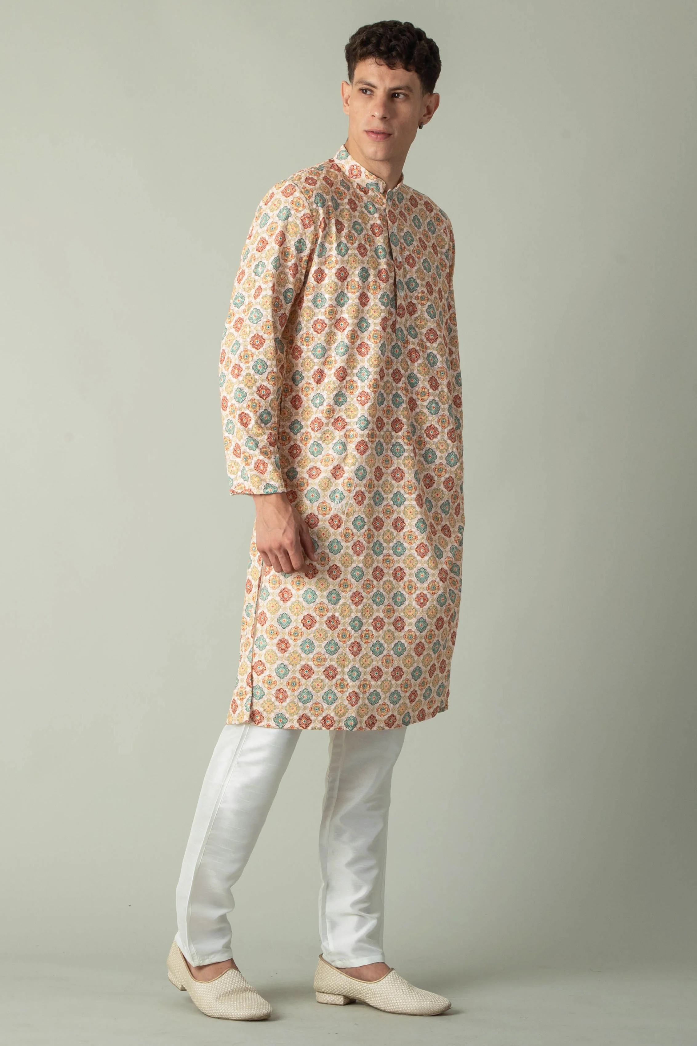 MLS PRINTED KURTA PAJAMA