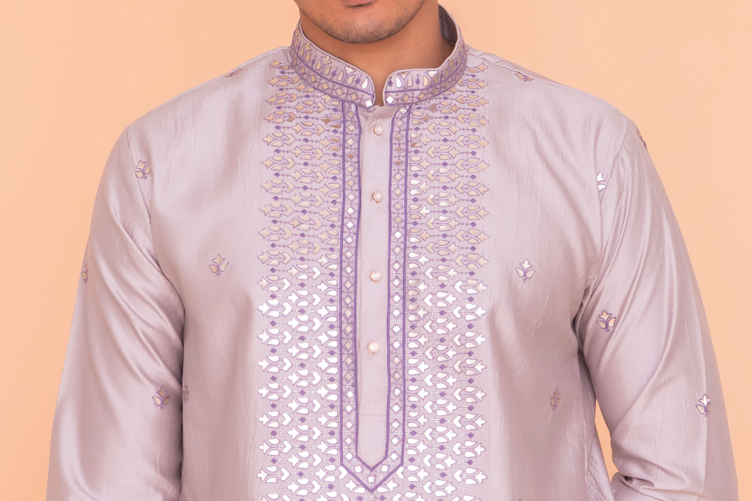 MLS EMBROIDERED KURTA PAJAMA