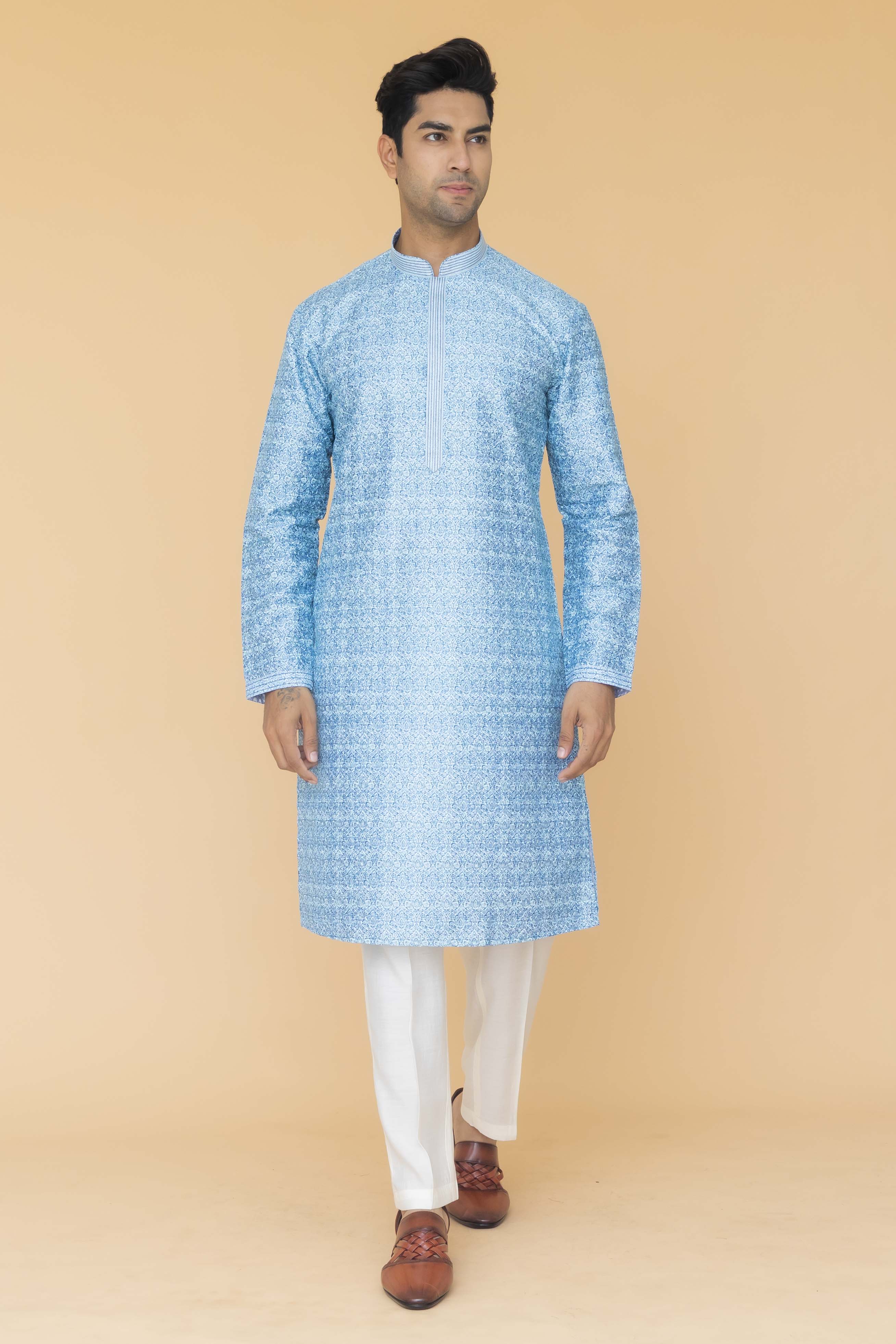 MLS EMBROIDERED KURTA PAJAMA