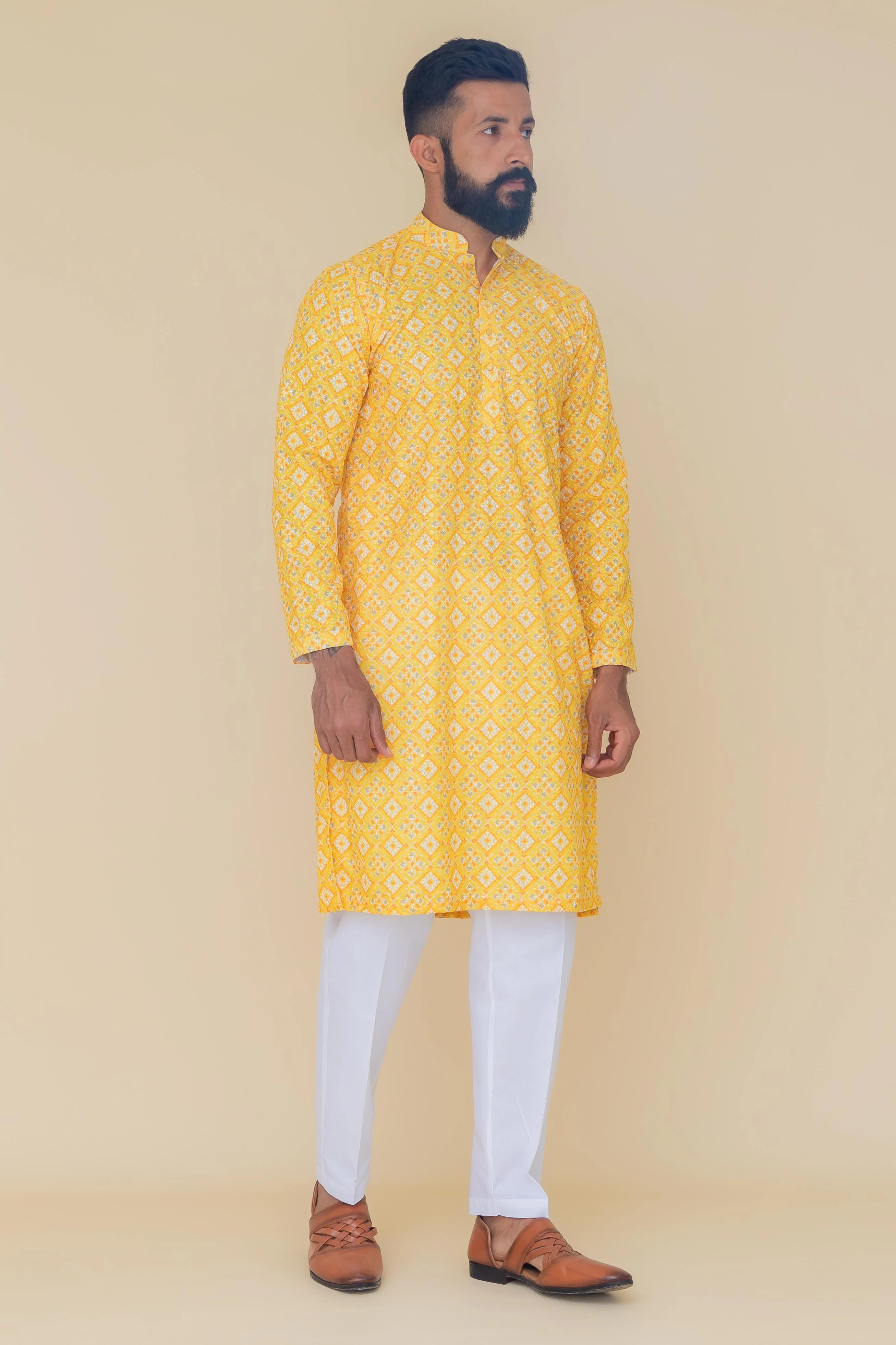 MLS PRINTED KURTA PAJAMA