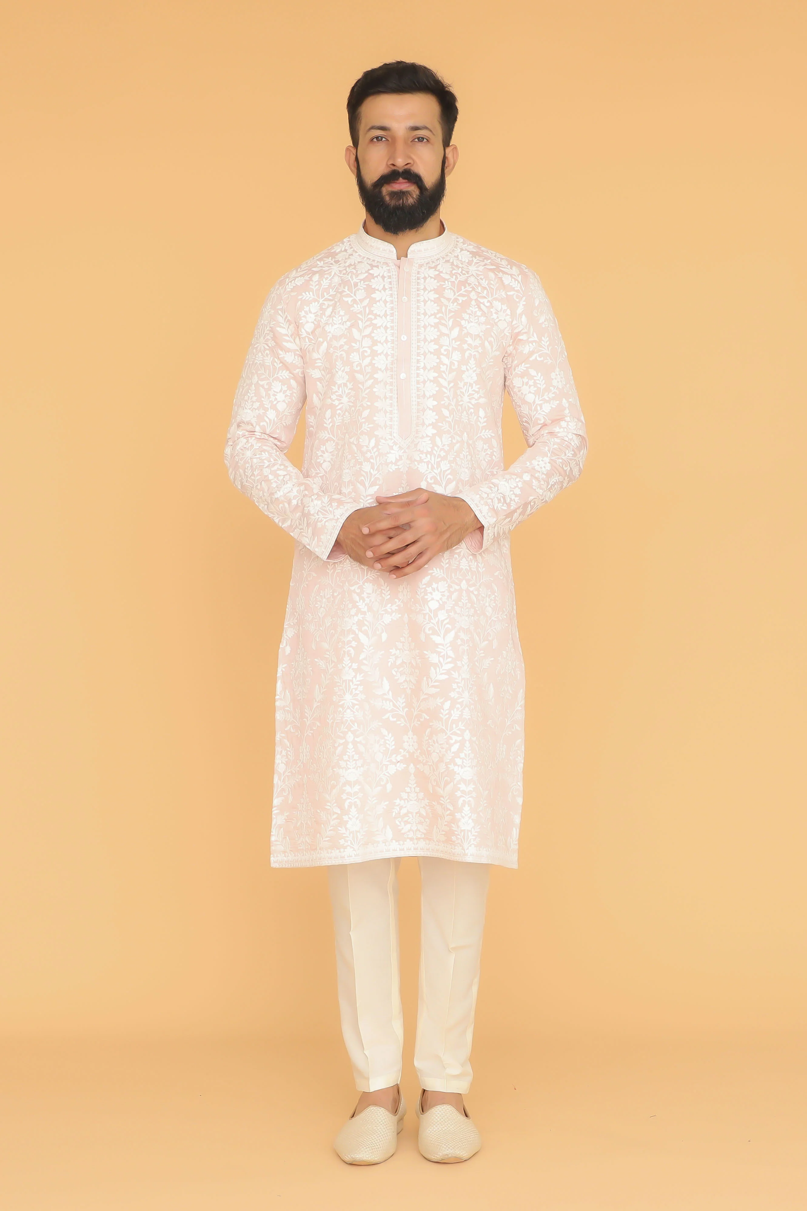 MLS EMBROIDERED KURTA PAJAMA