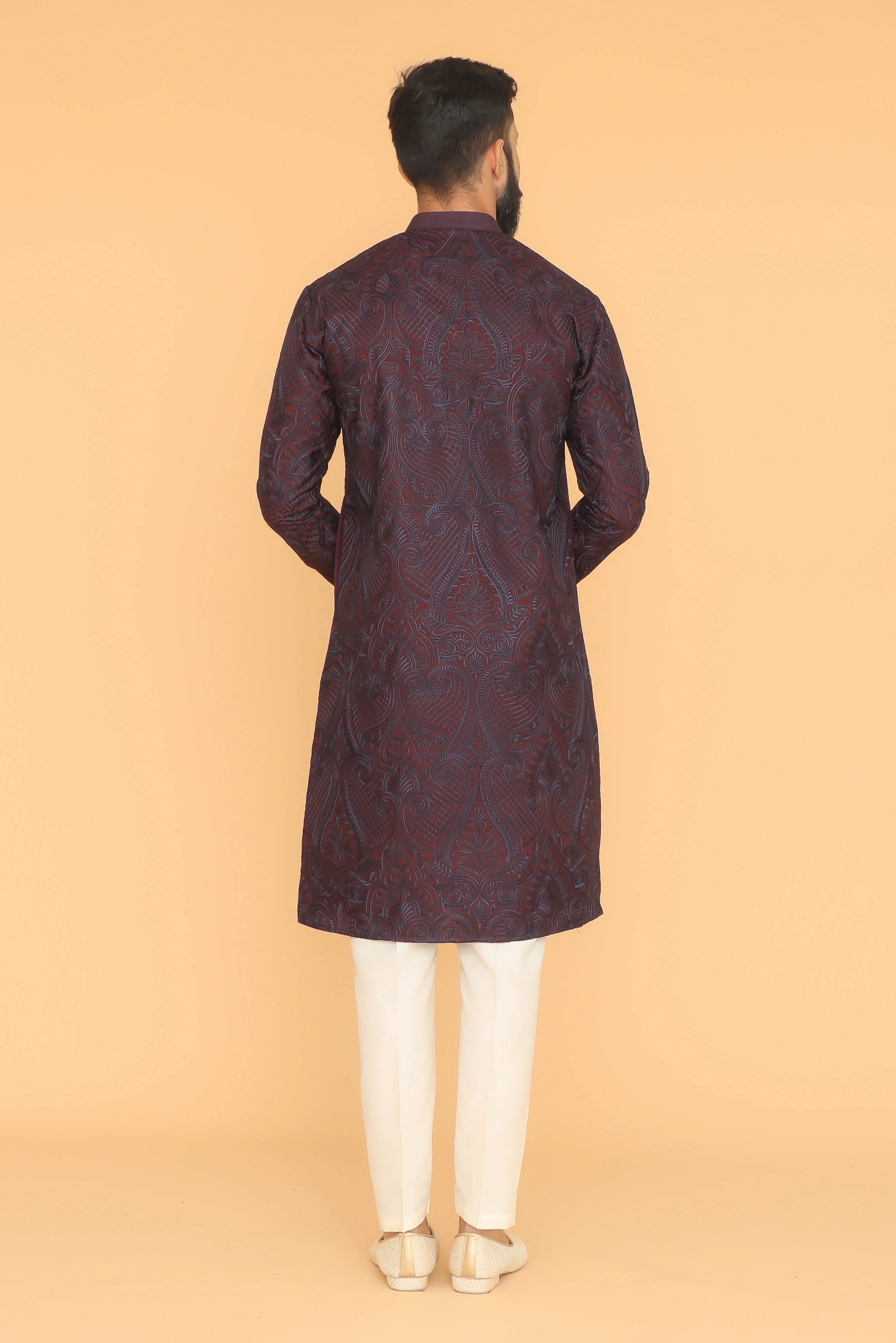 MLS EMBROIDERED KURTA PAJAMA