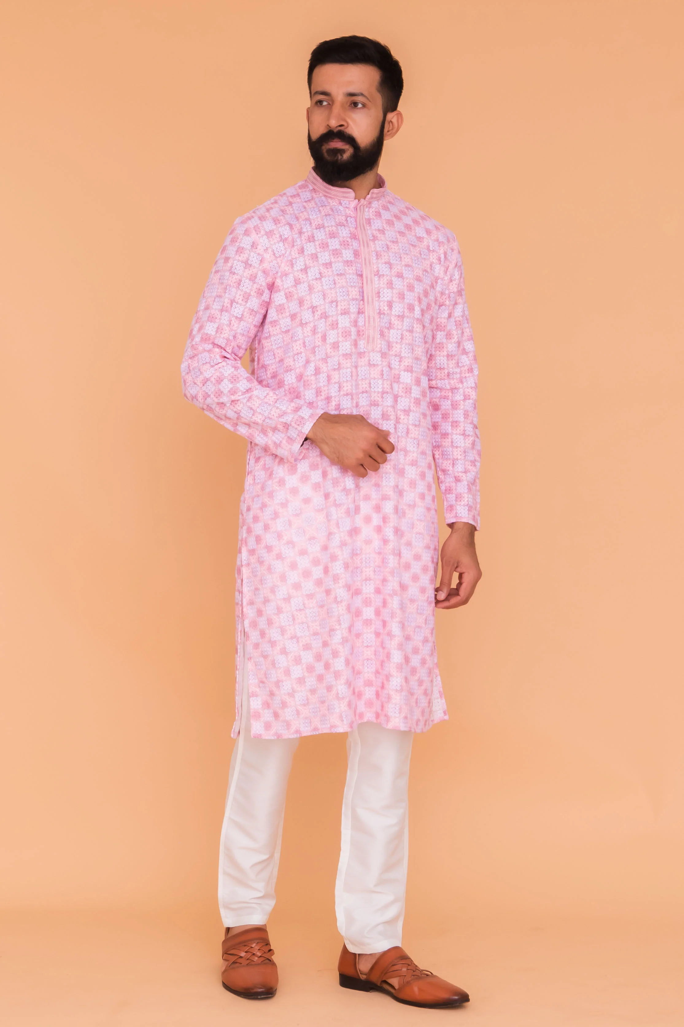MLS CHIKANKARI KURTA PAJAMA