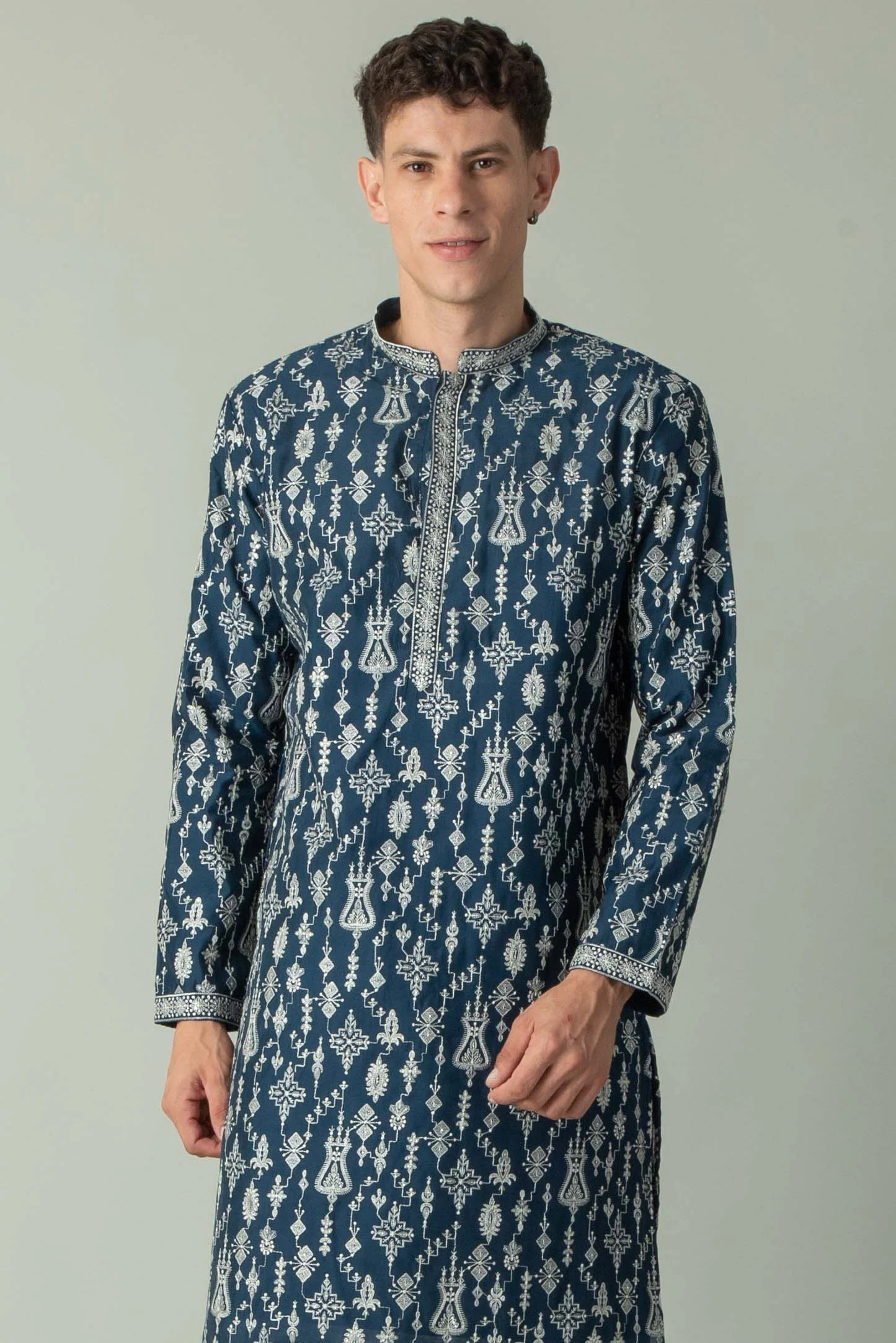 MLS EMBROIDERED KURTA PAJAMA
