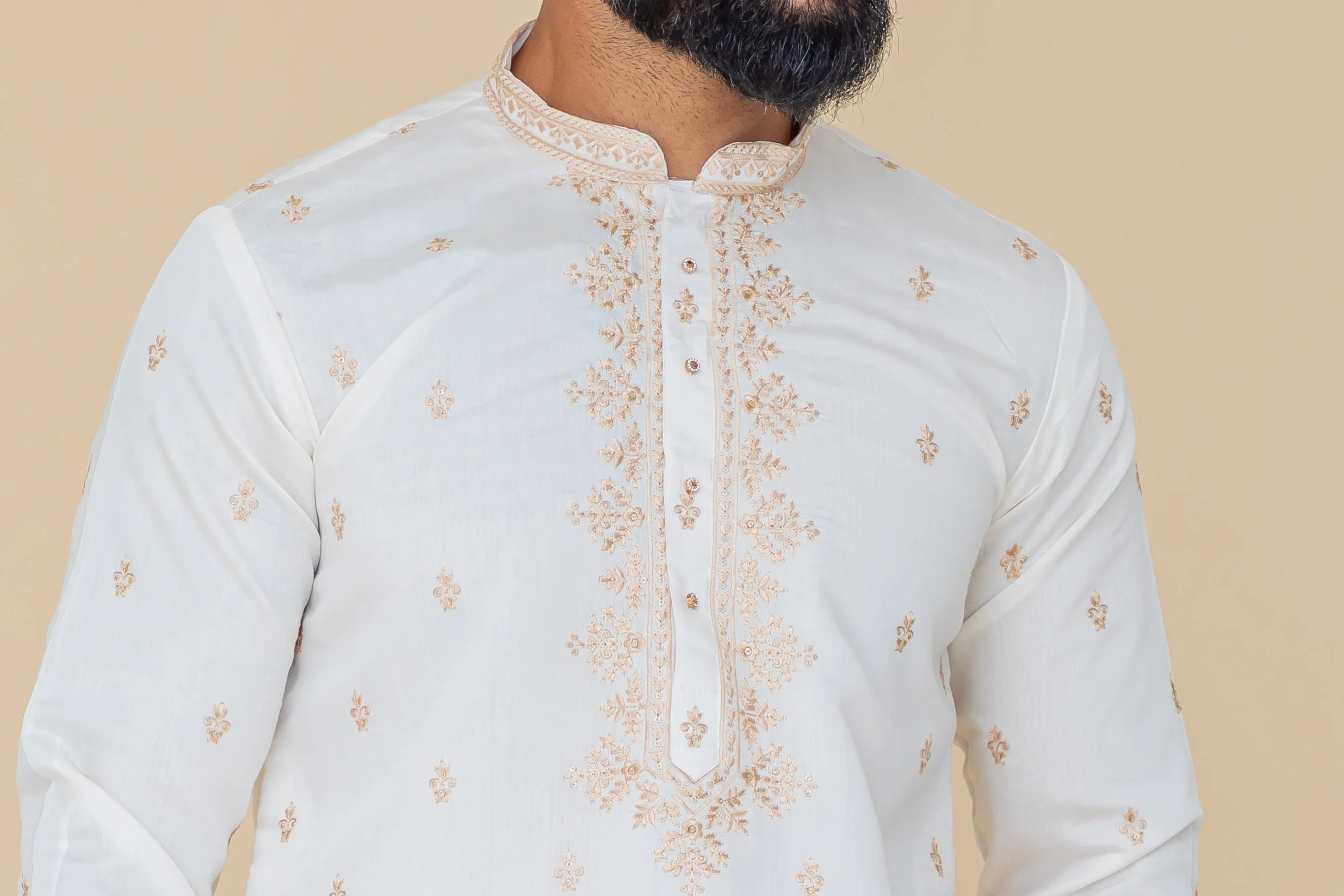 MLS EMBROIDERED KURTA PAJAMA
