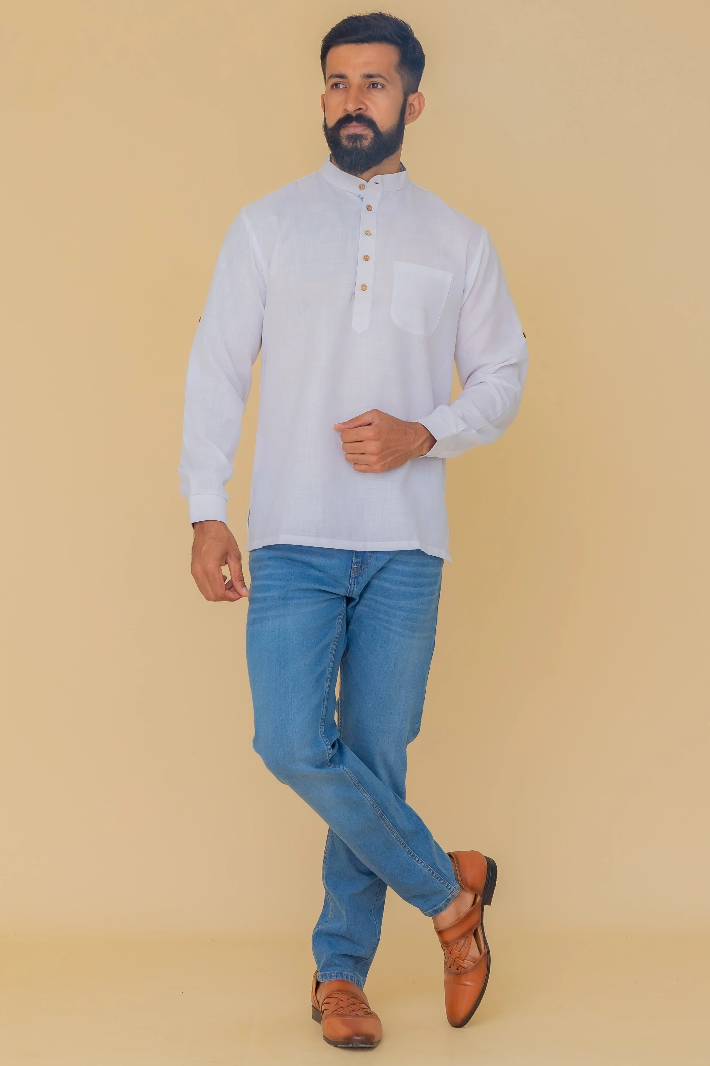 MLS SHORT KURTA FULL SLEEVES