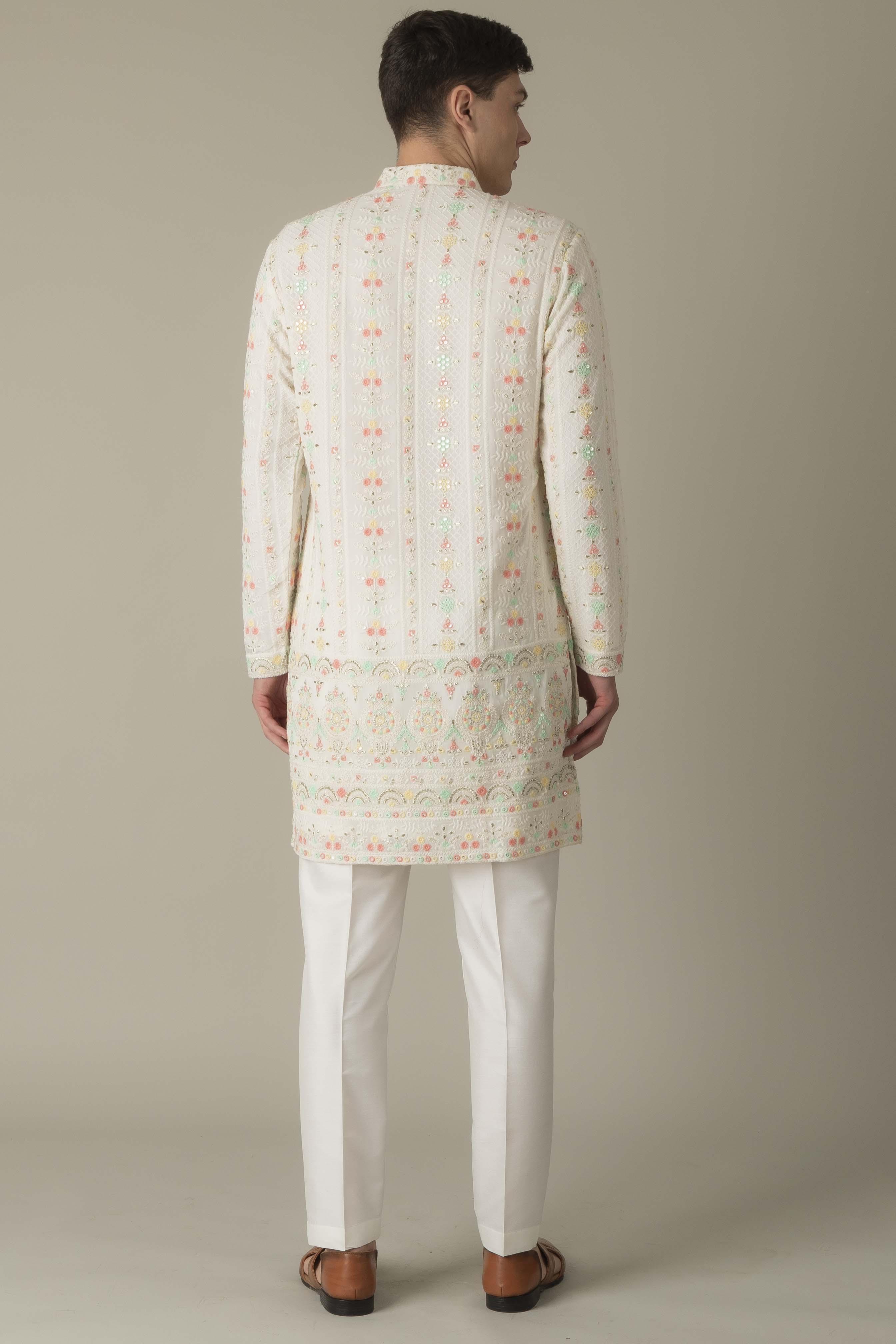 MLS EMBROIDERED KURTA PAJAMA