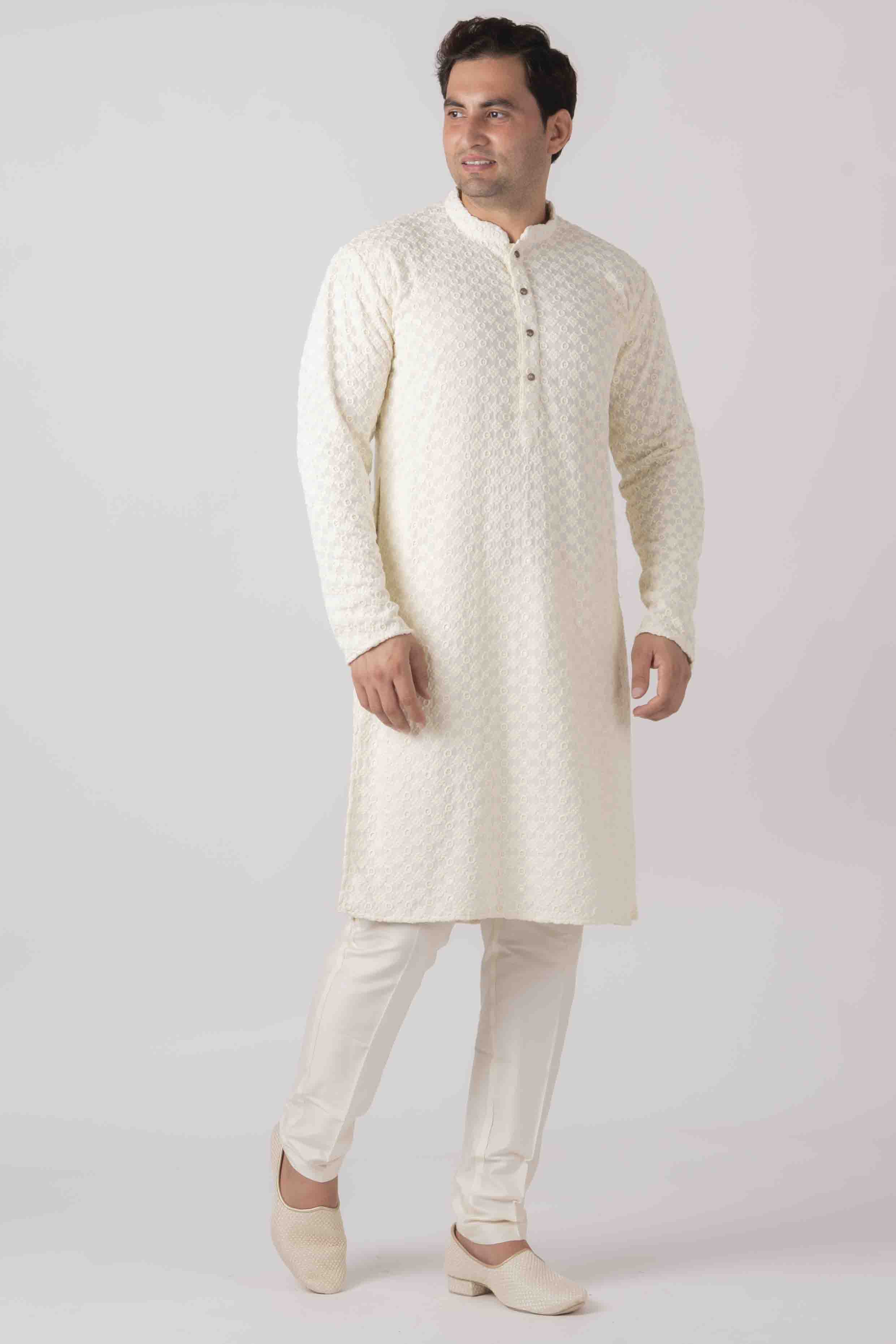 MLS CHIKANKARI KURTA PAJAMA
