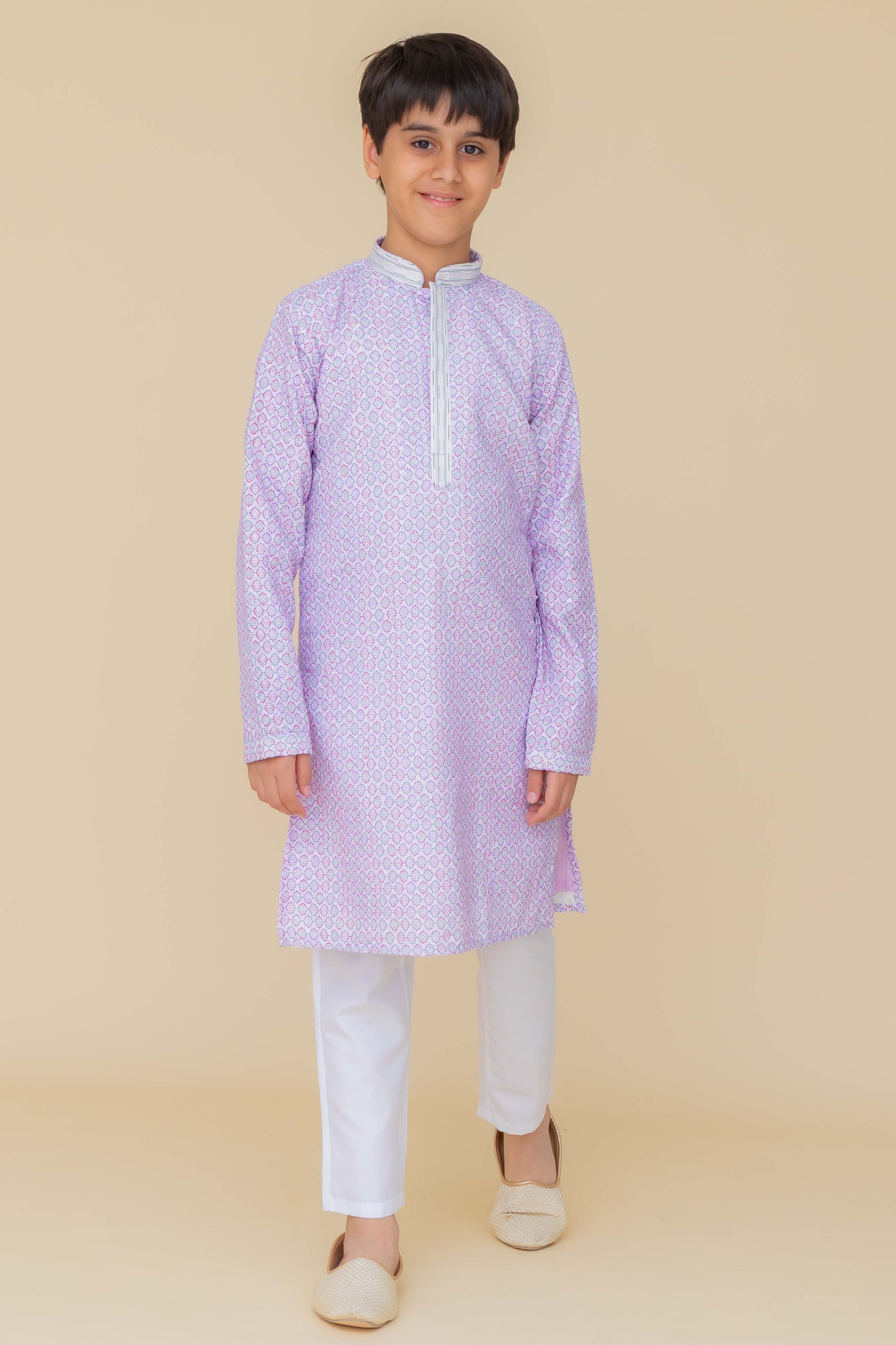 MLS PRINTED KIDS KURTA PAJAMA
