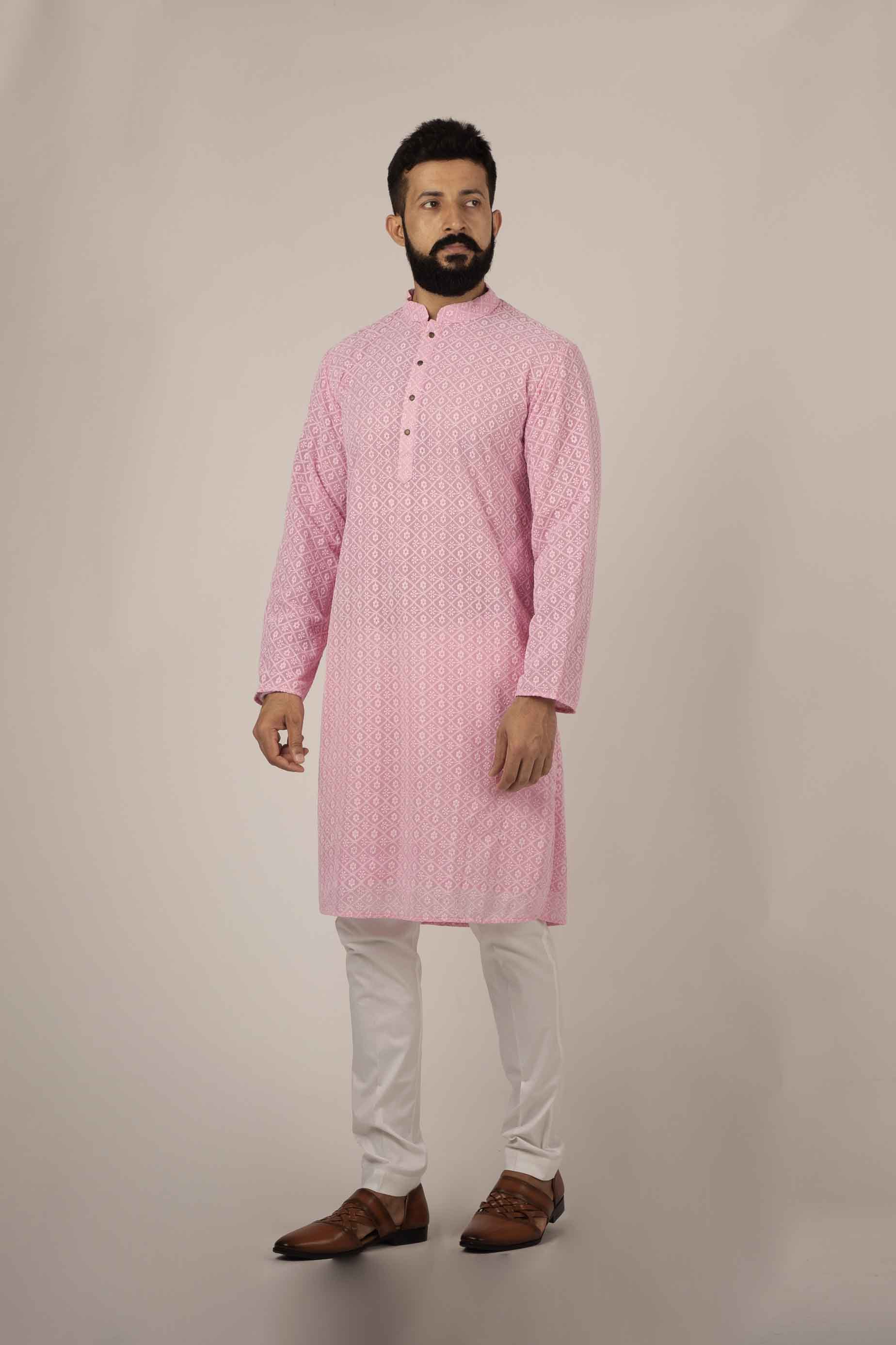 MLS Georette Chikan Kurta PAJAMA