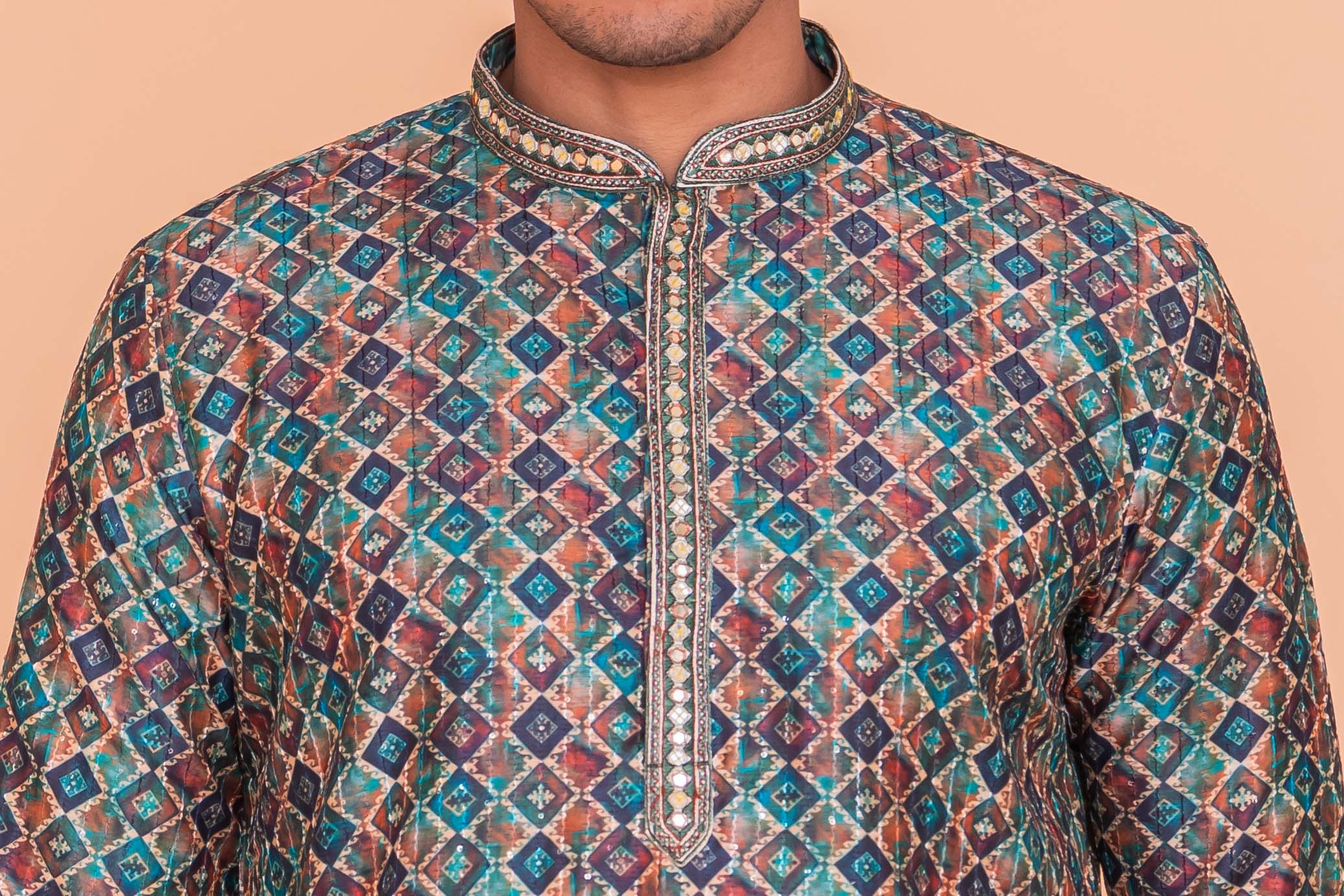 MLS PRINTED KURTA PAJAMA