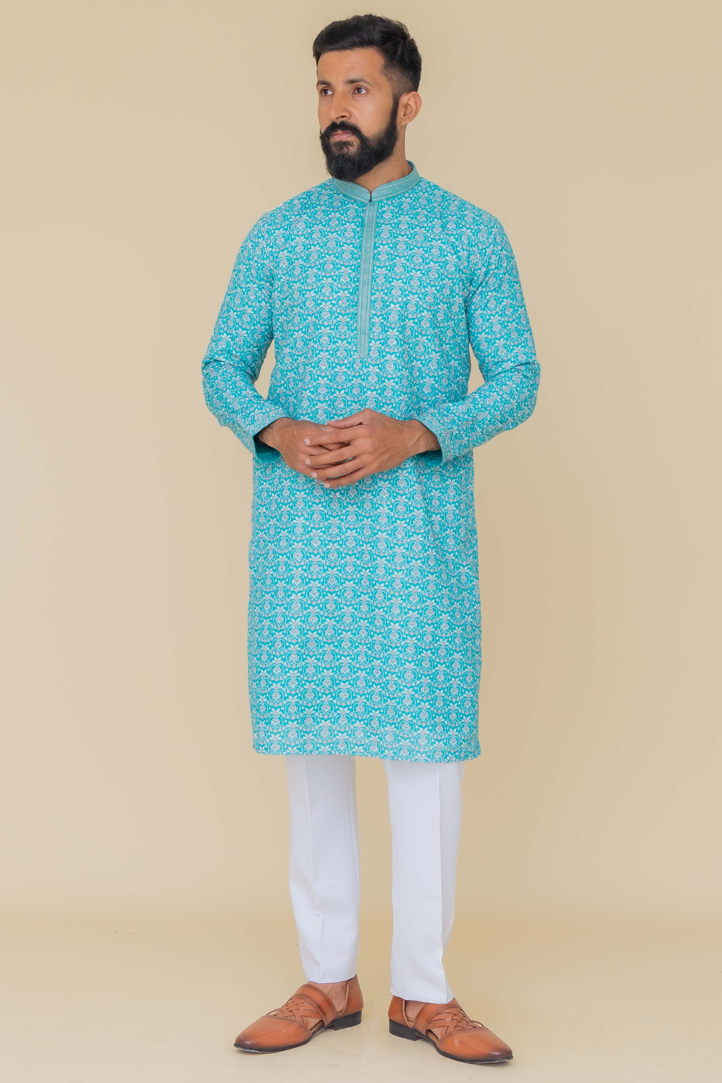 MLS PRINTED KURTA PAJAMA