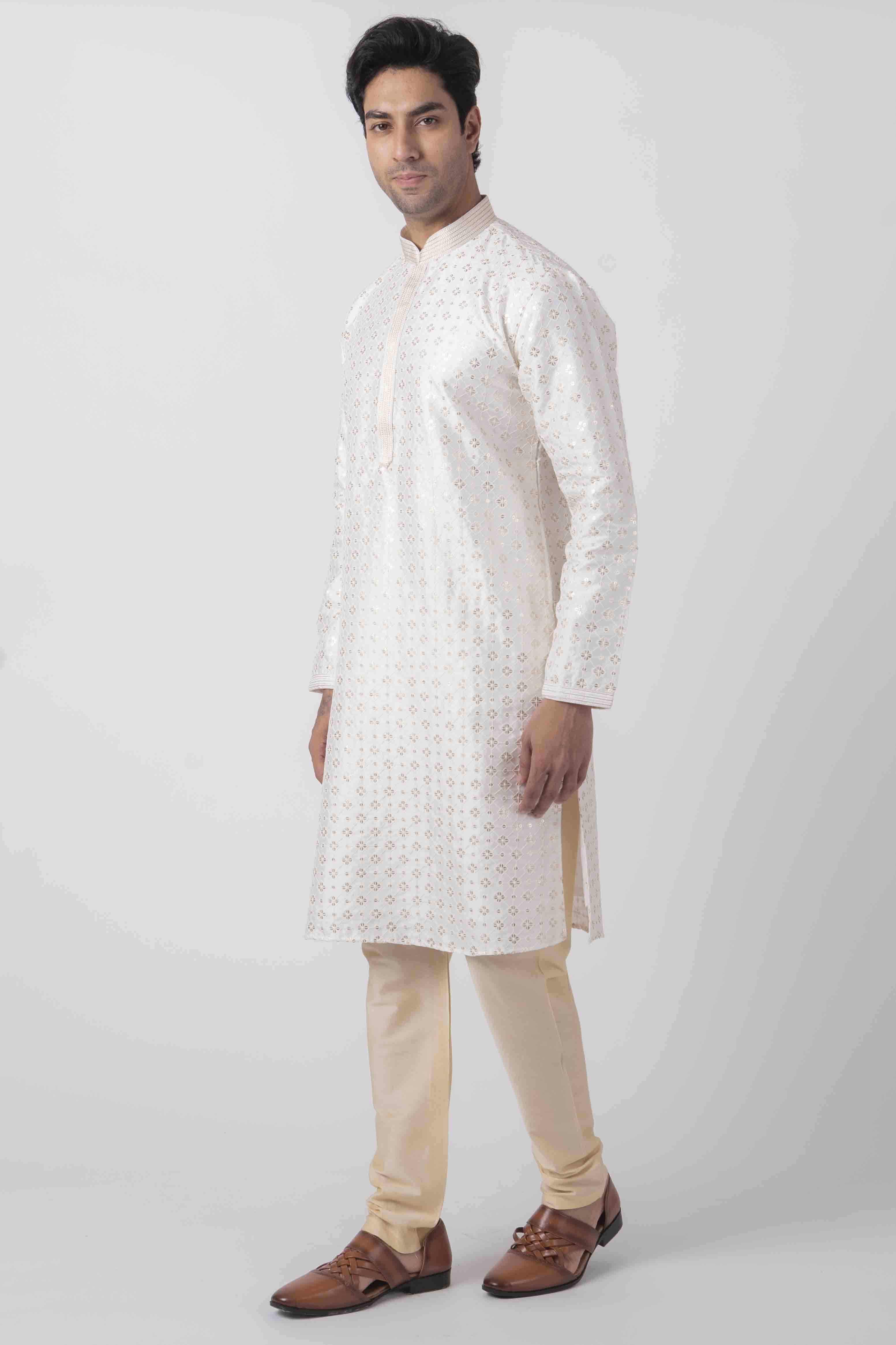 MLS EMBROIDERED KURTA PAJAMA