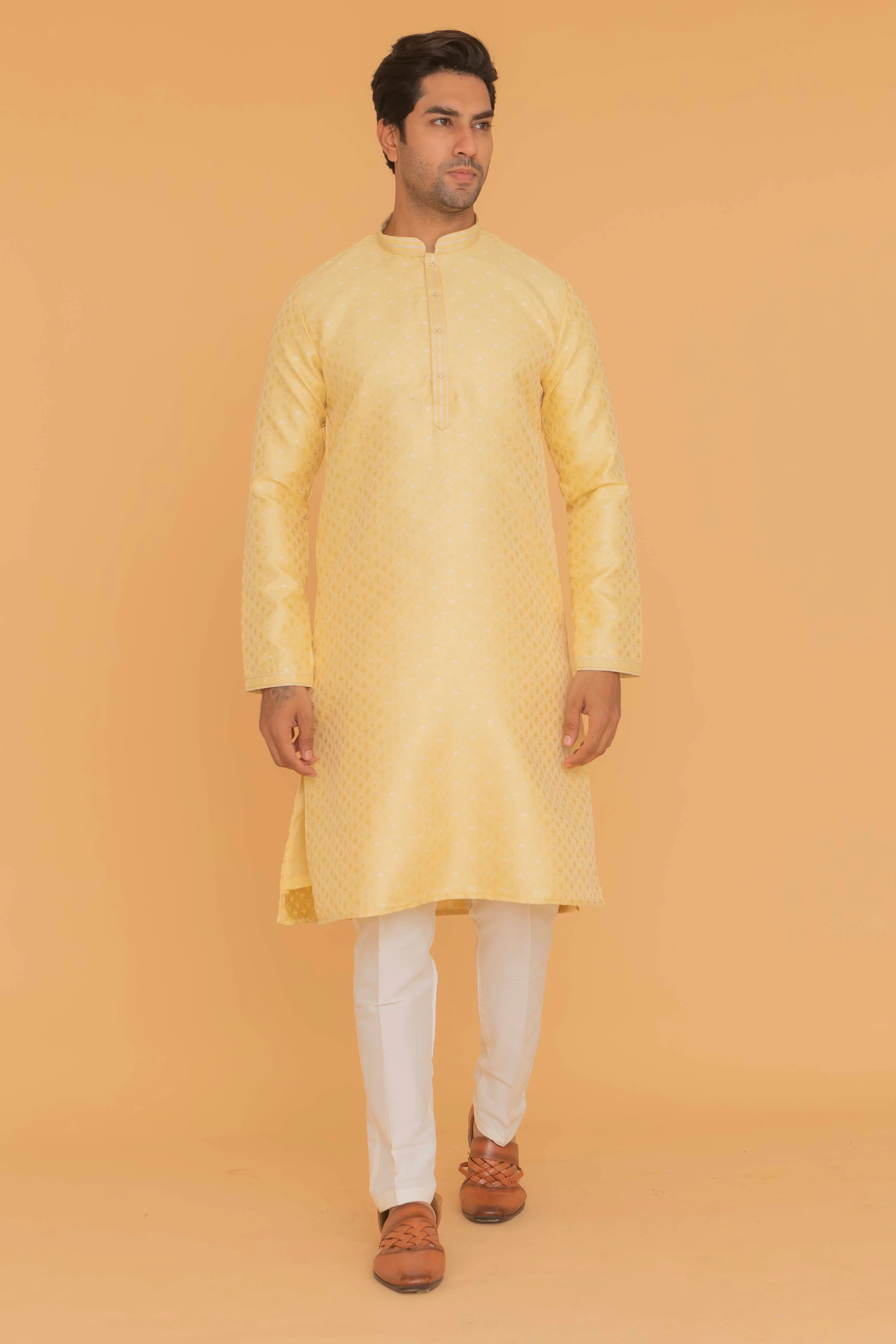 MLS ART SILK KURTA PAJAMA