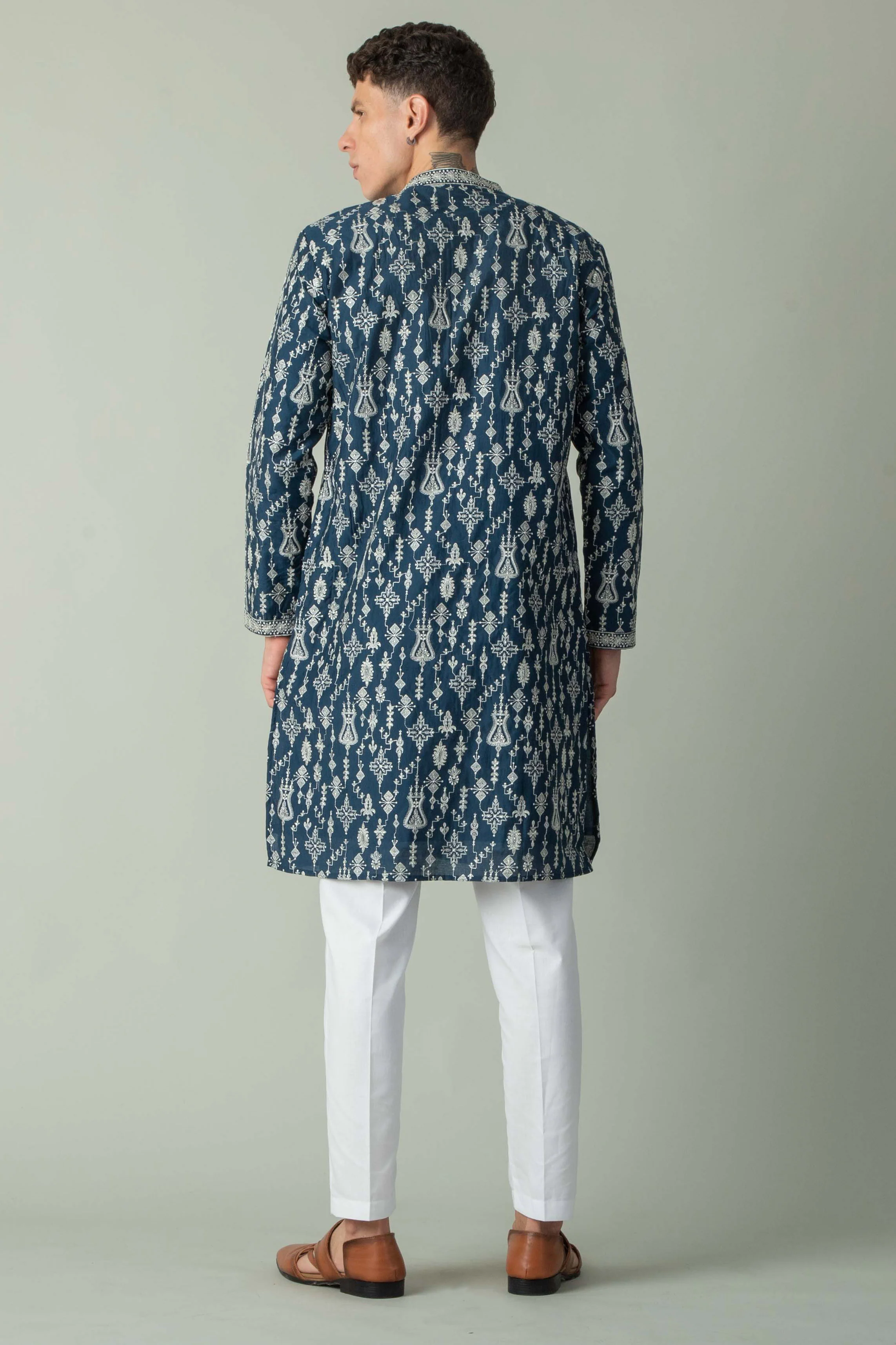 MLS EMBROIDERED KURTA PAJAMA