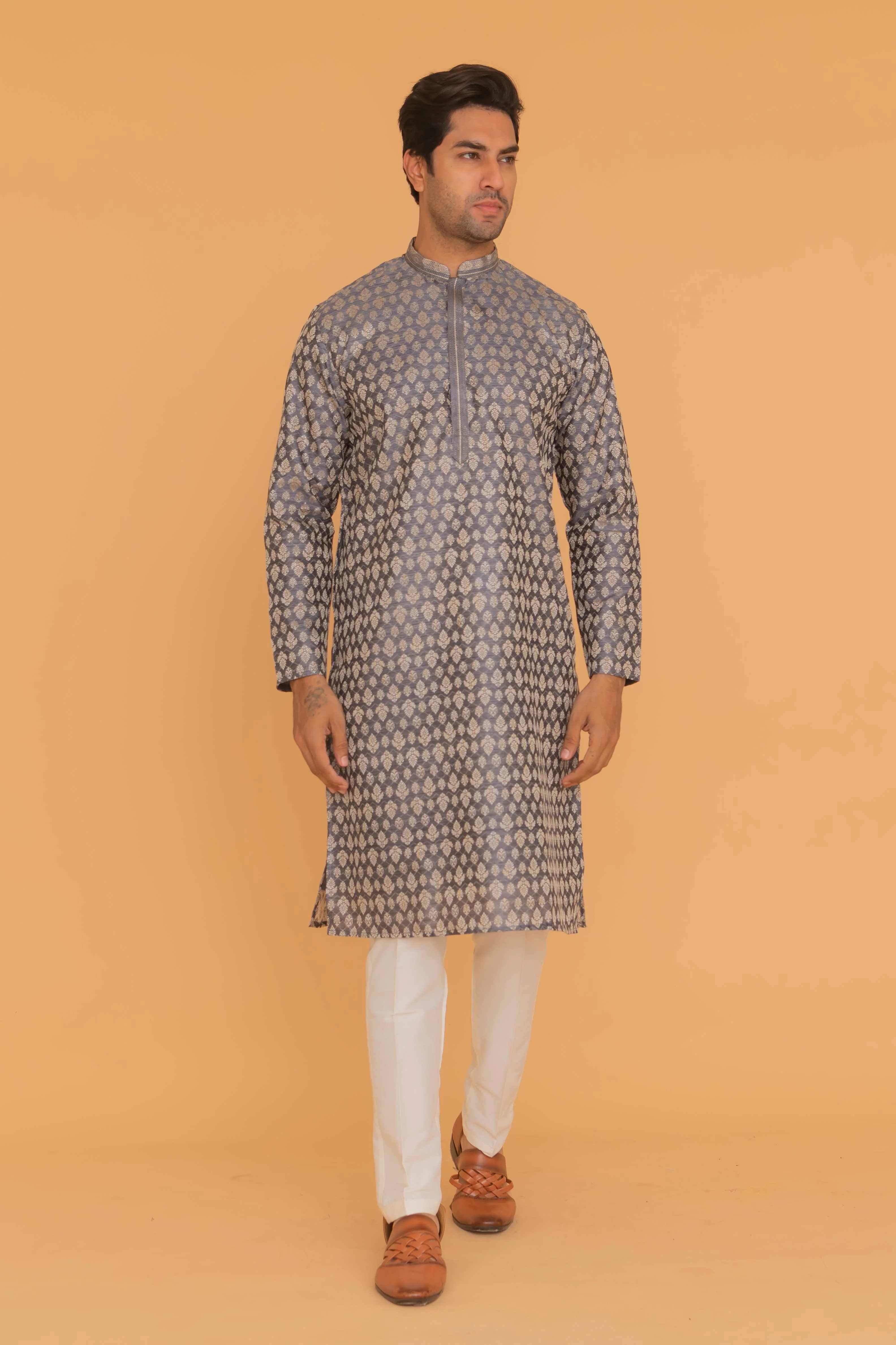 MLS ART SILK KURTA PAJAMA
