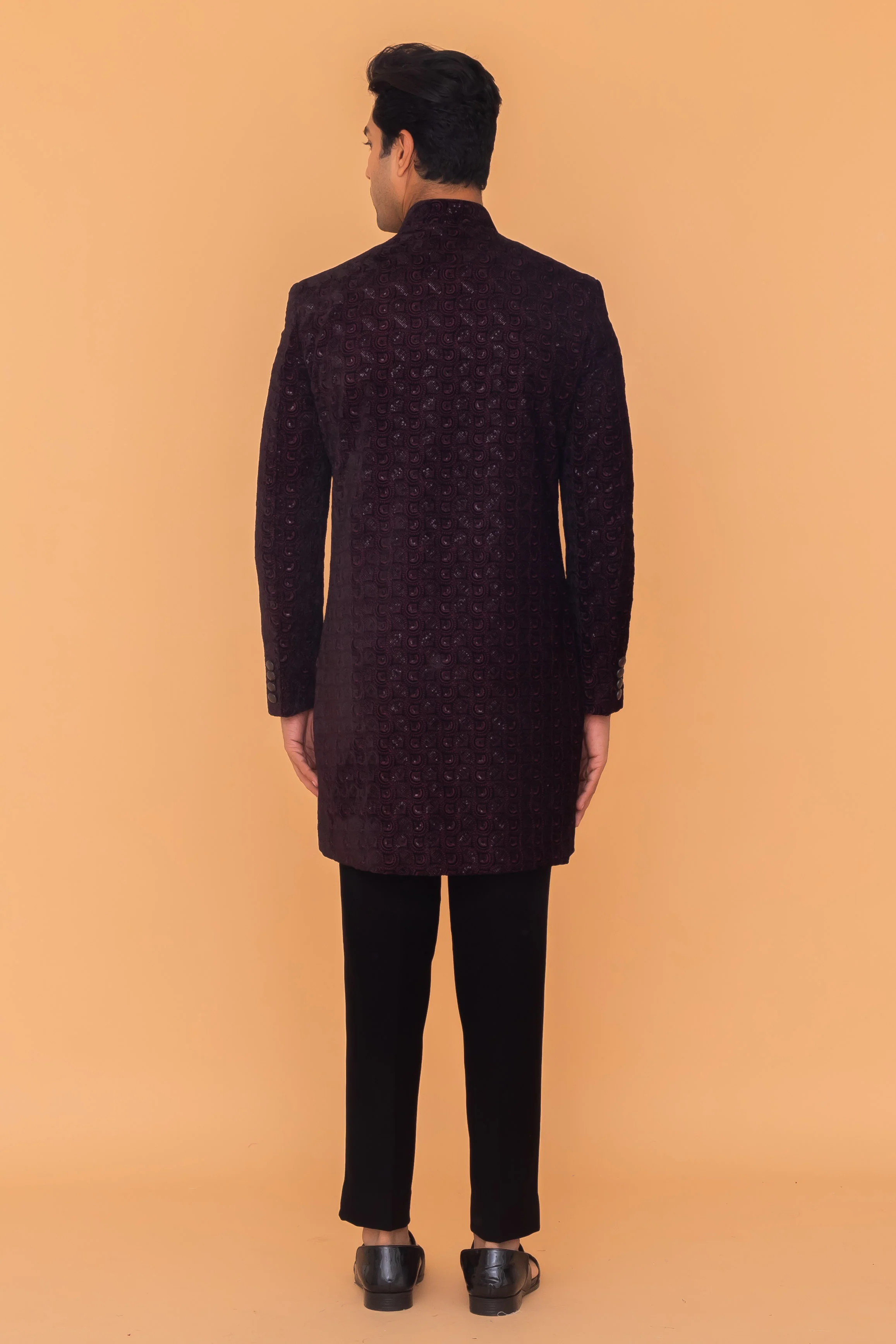 MLS VELVET INDO WESTERN 3PCS