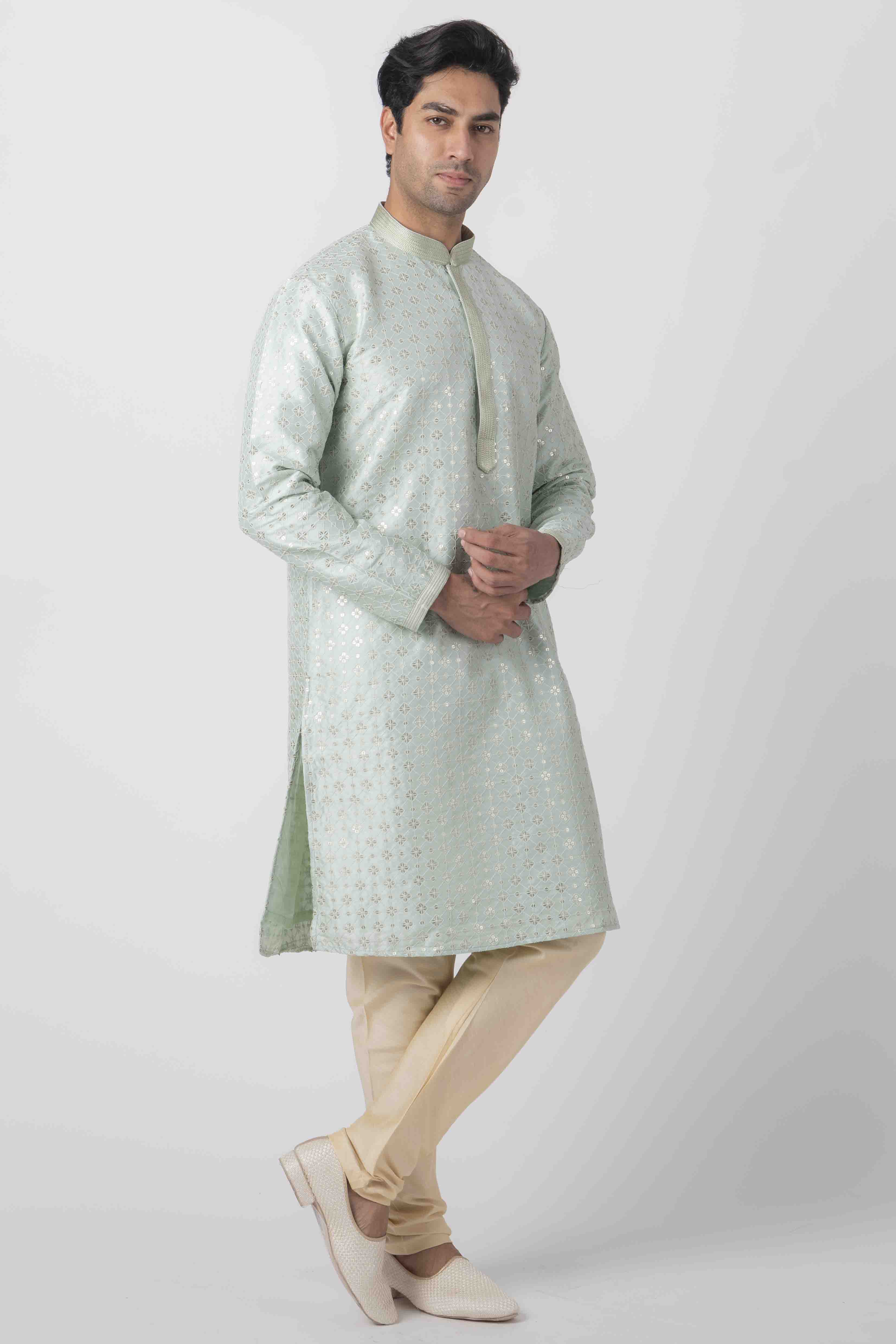 MLS EMBROIDERED KURTA PAJAMA