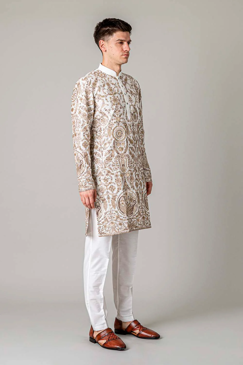 MLS EMBROIDERED KURTA PAJAMA