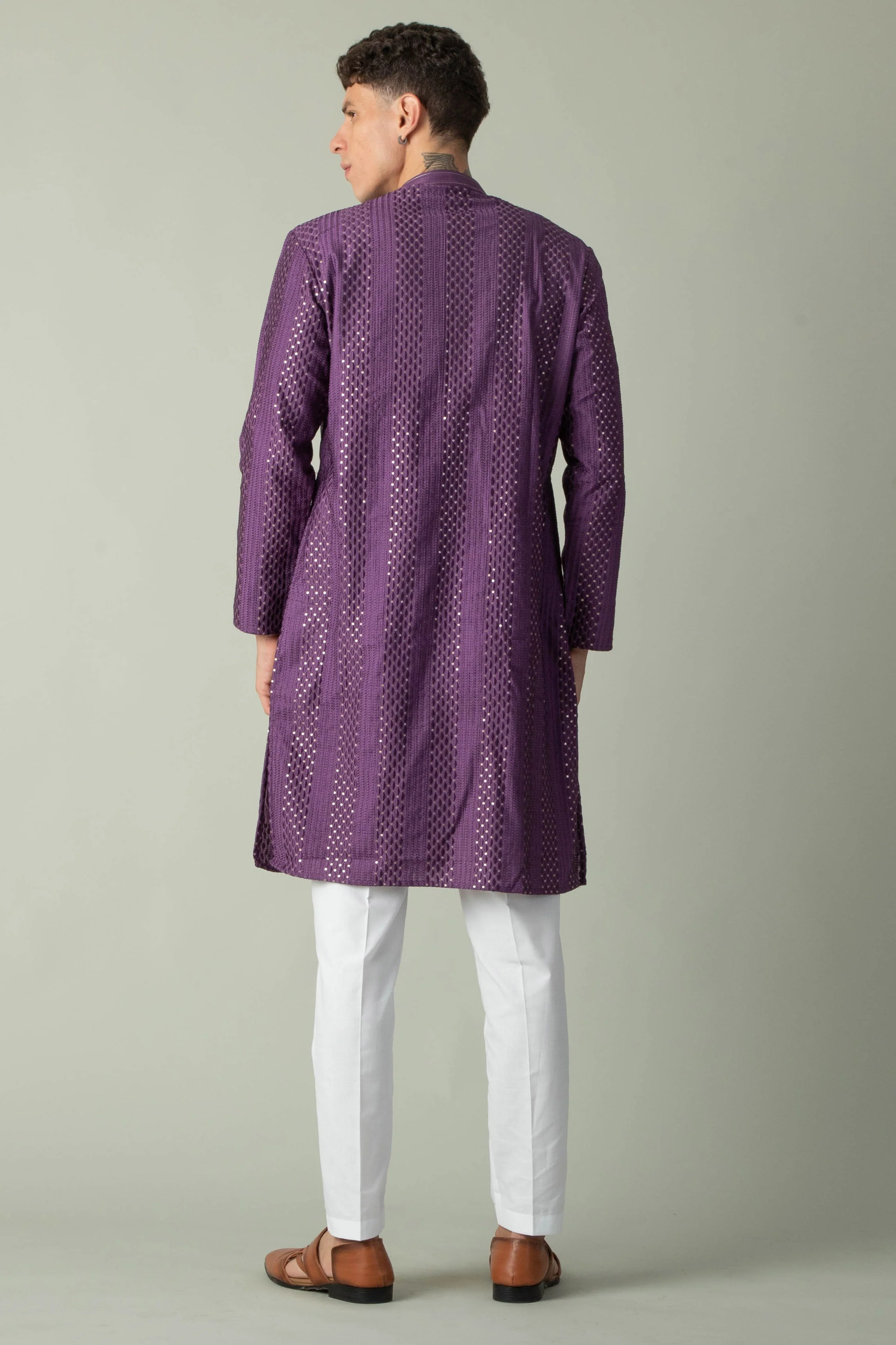 MLS EMBROIDERED KURTA PAJAMA