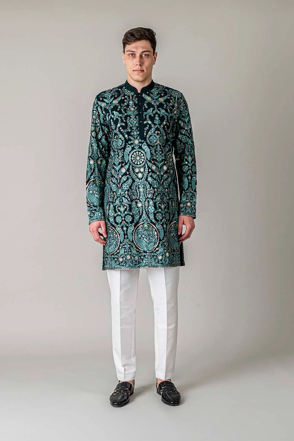 MLS EMBROIDERED KURTA PAJAMA