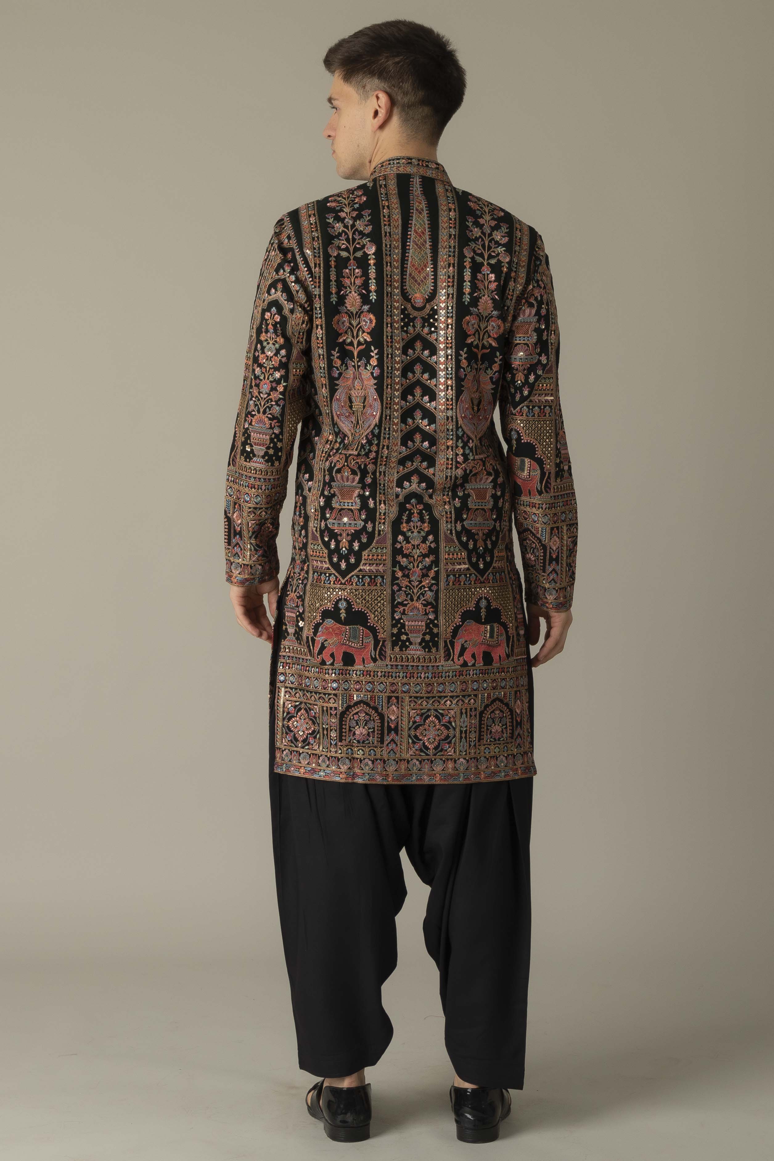 MLS EMBROIDERED KURTA PAJAMA