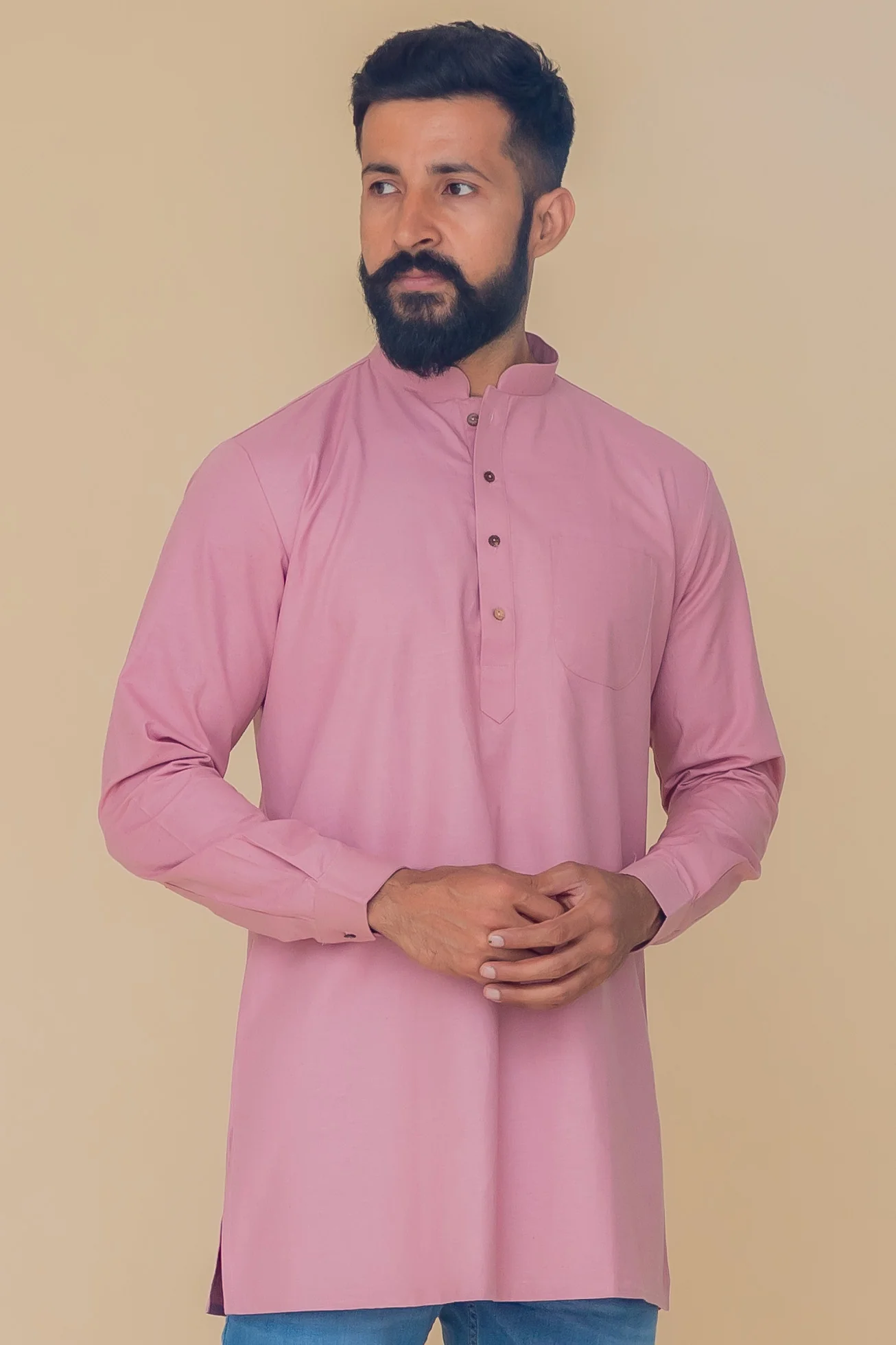 MLS COTTON KURTA ( MID LENGTH)