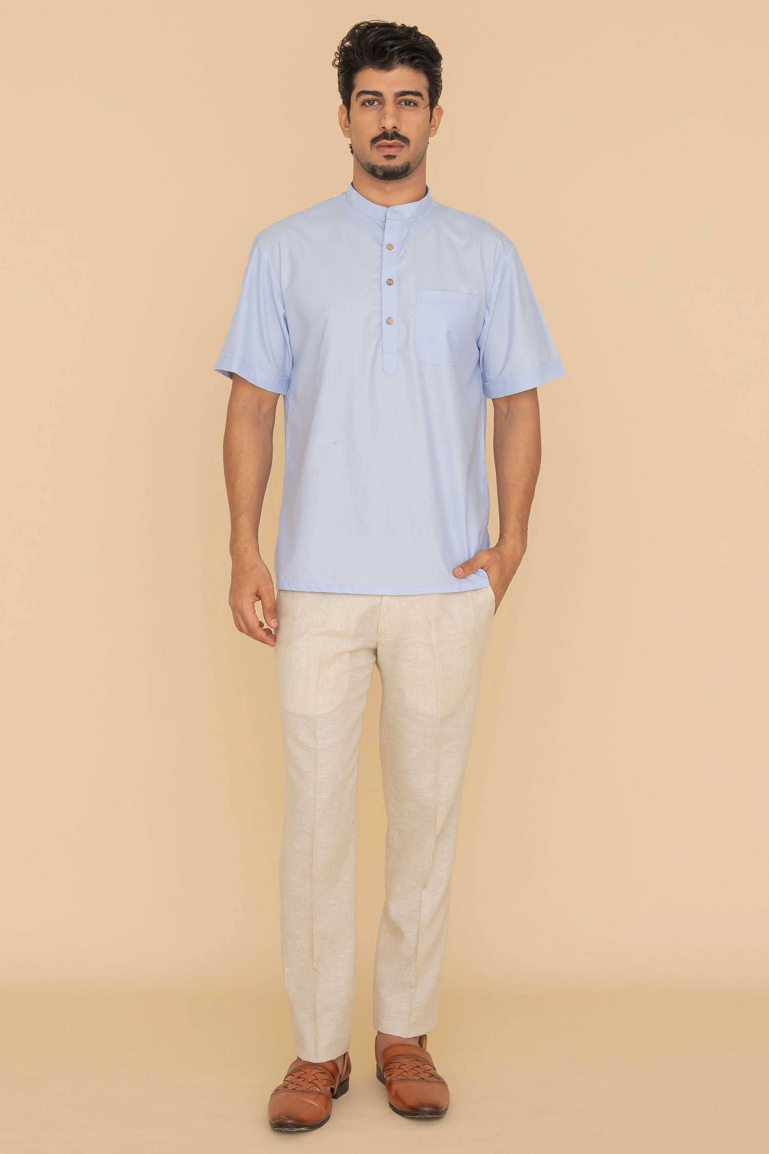 MLS SHORT KURTA HALF SLEEVES