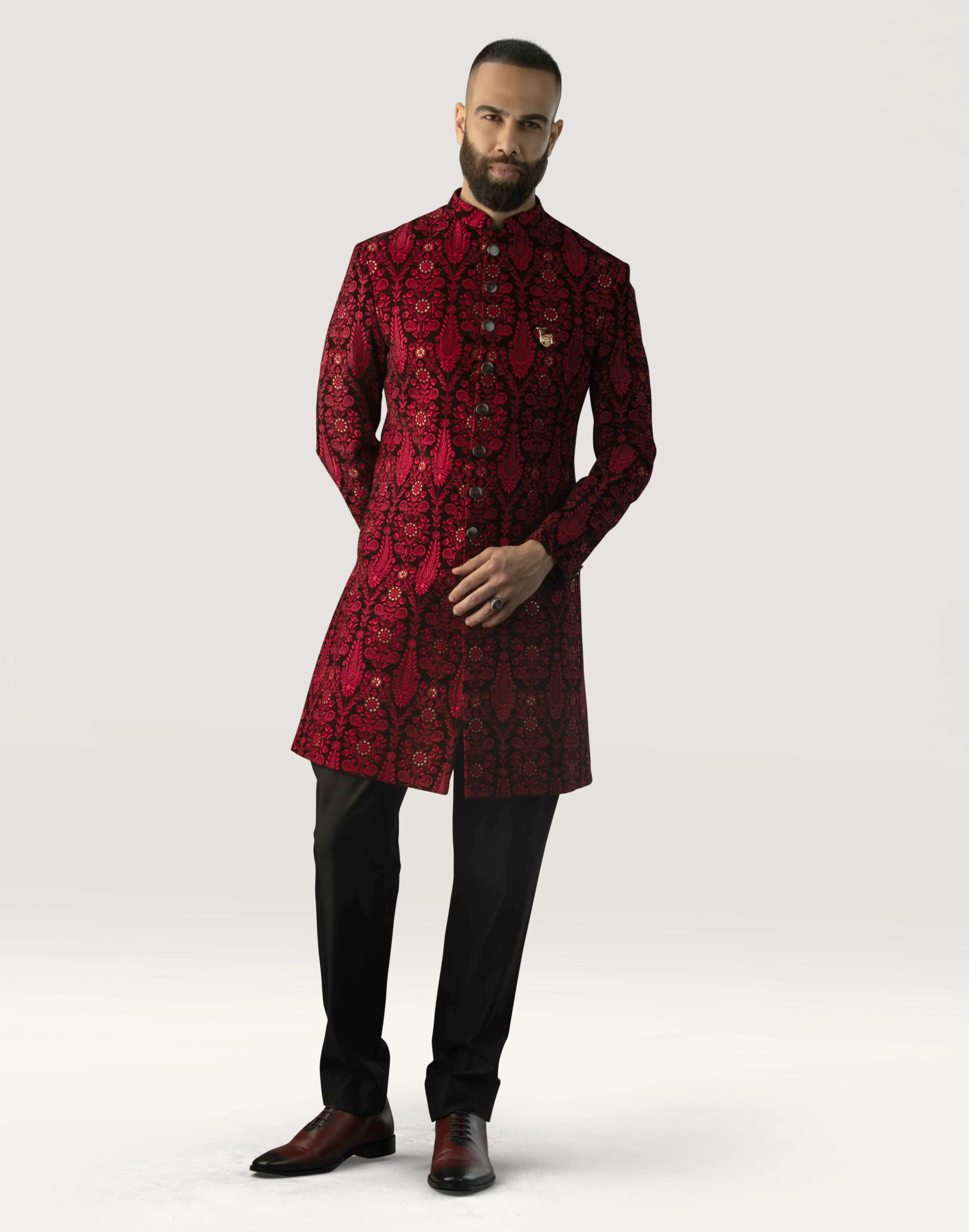 MLS VELVET SHERWANI 1PC