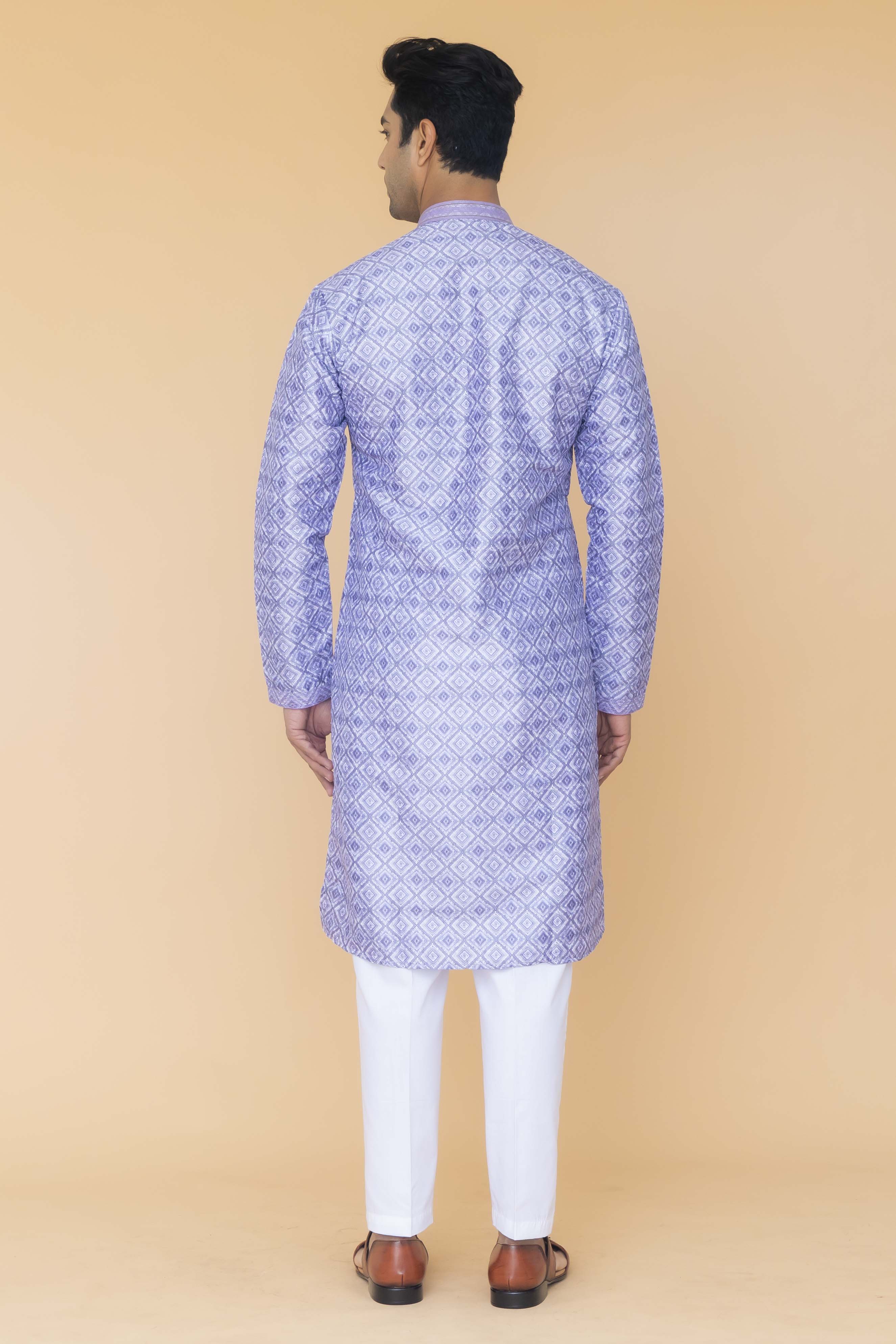 MLS EMBROIDERED KURTA PAJAMA