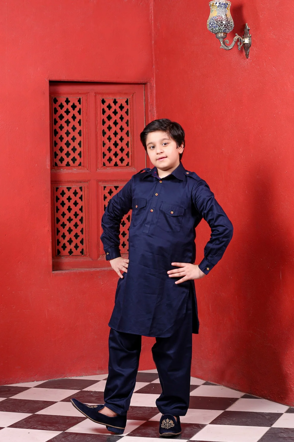 MLS COTTON SILK KIDS PATHANI SUIT