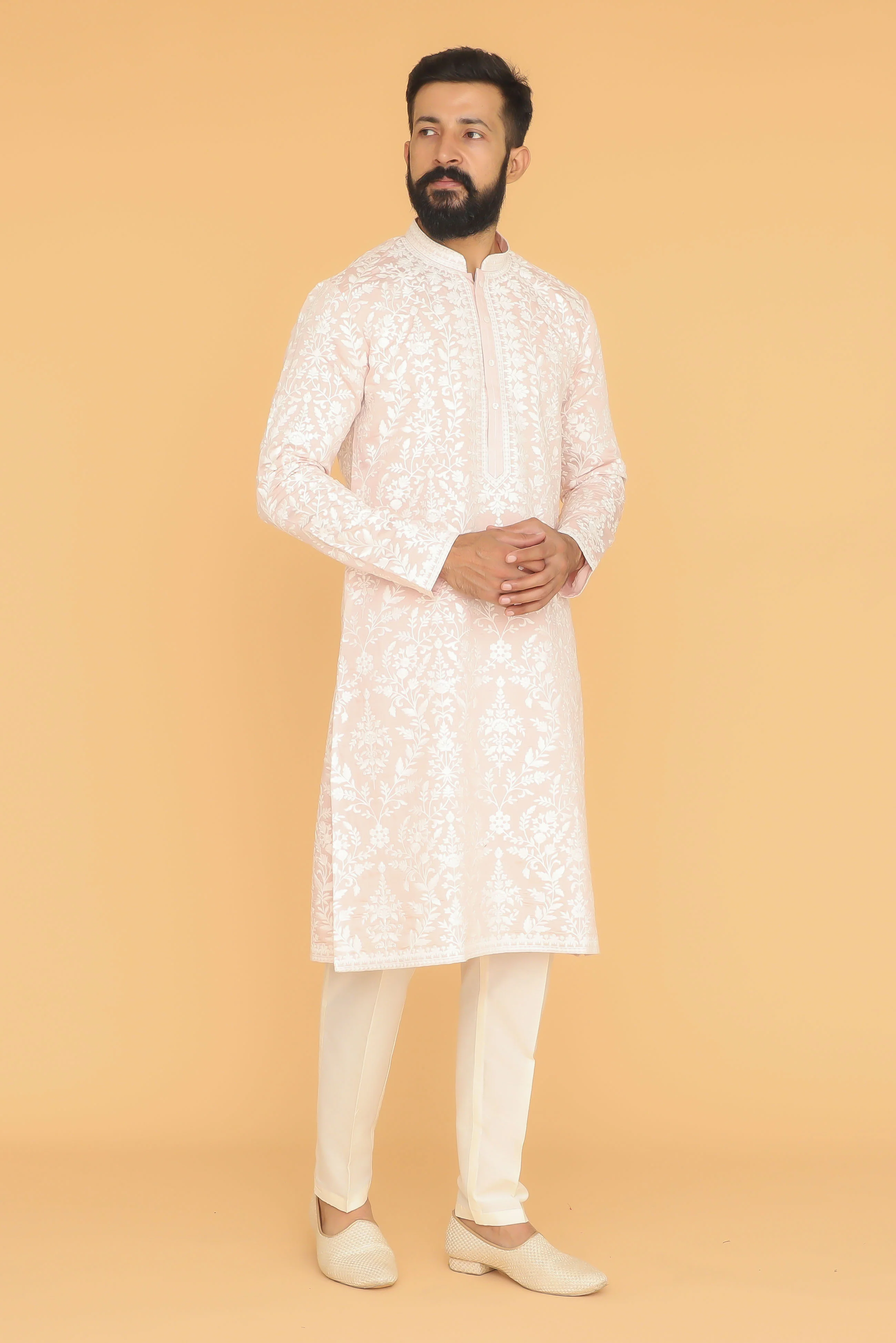 MLS EMBROIDERED KURTA PAJAMA