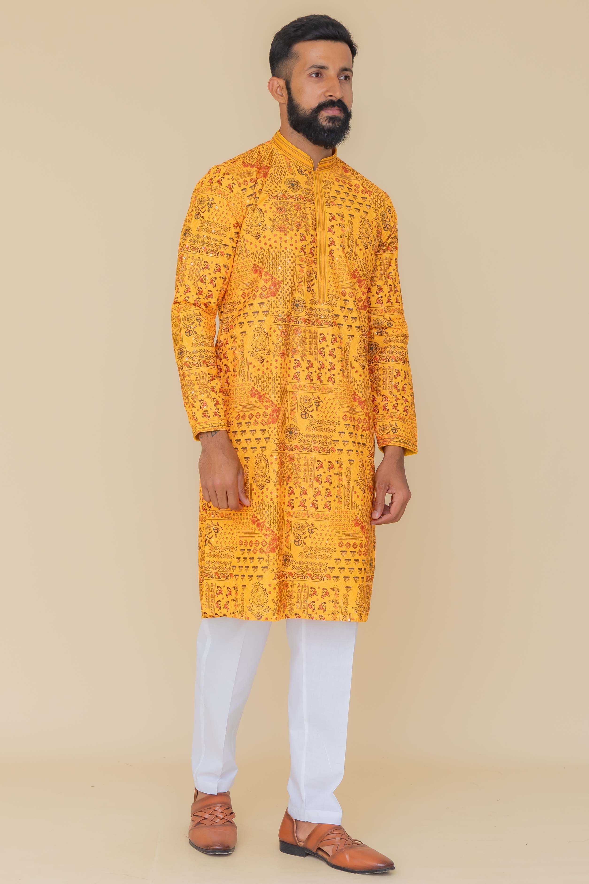 MLS PRINTED KURTA PAJAMA