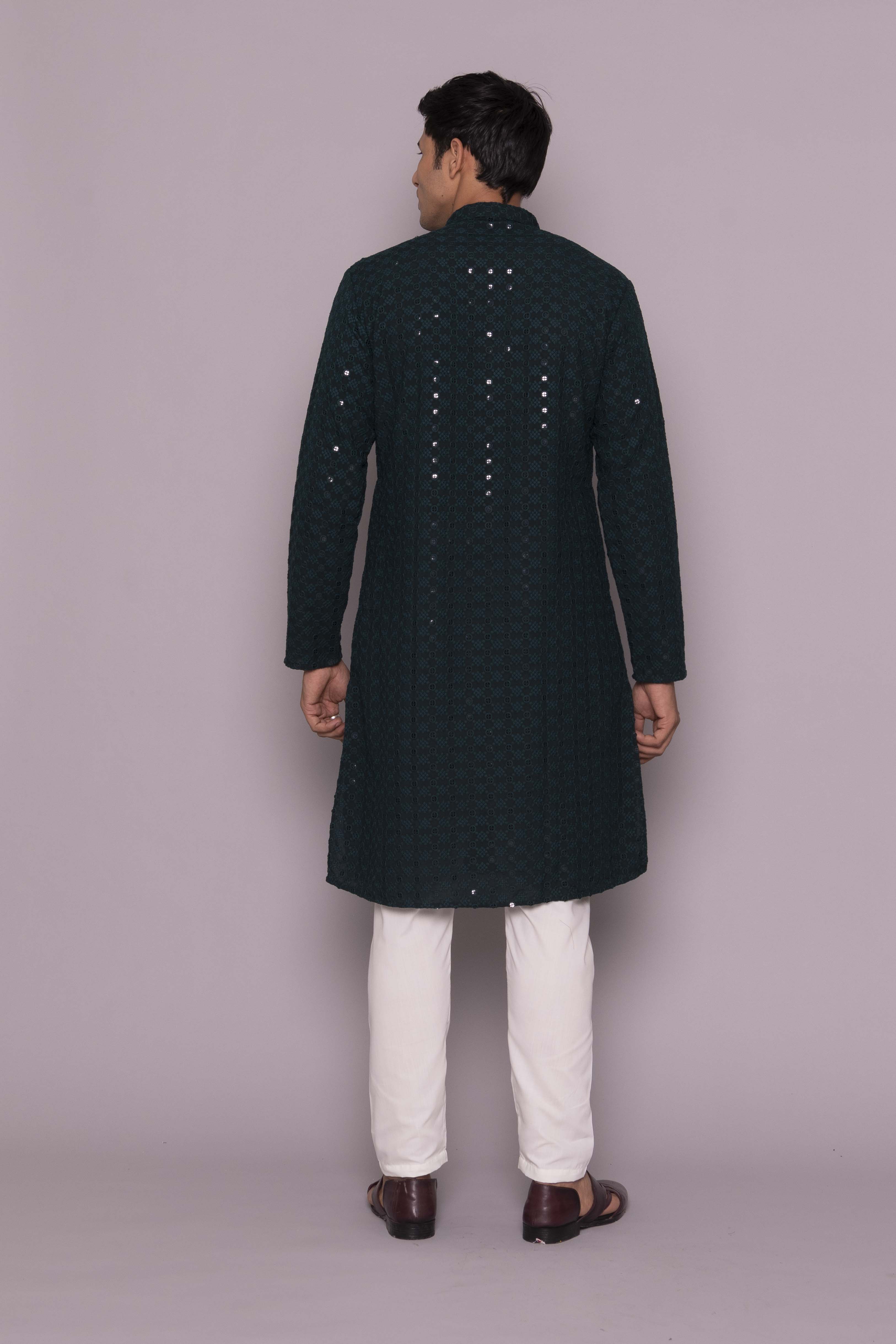 MLS CHIKANKARI KURTA PAJAMA