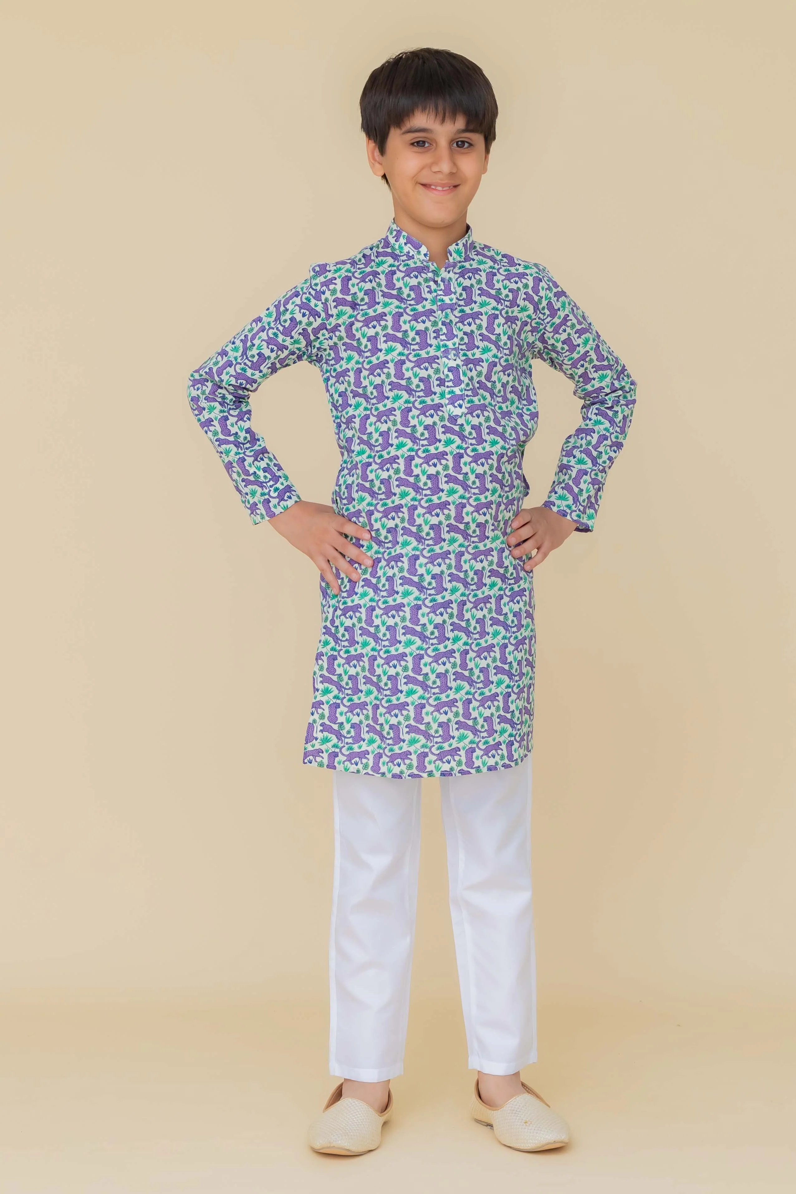 MLS KIDS PRINTED KURTA PAJAMA
