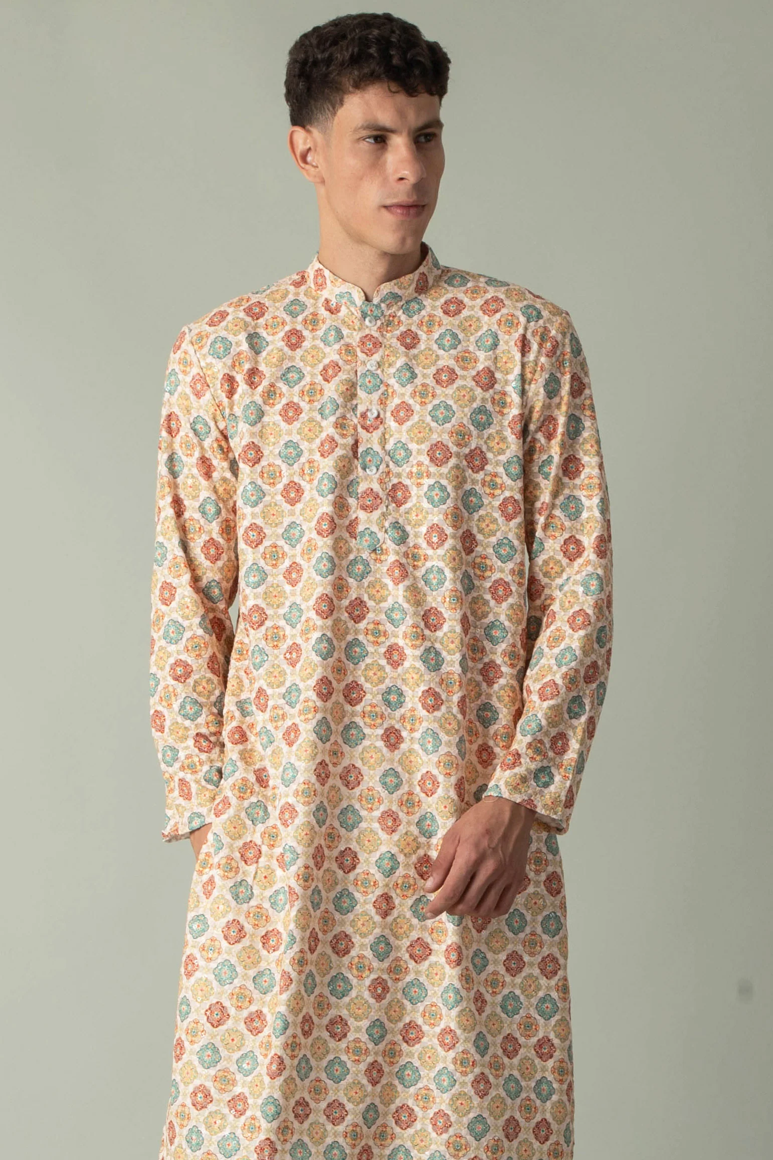 MLS PRINTED KURTA PAJAMA