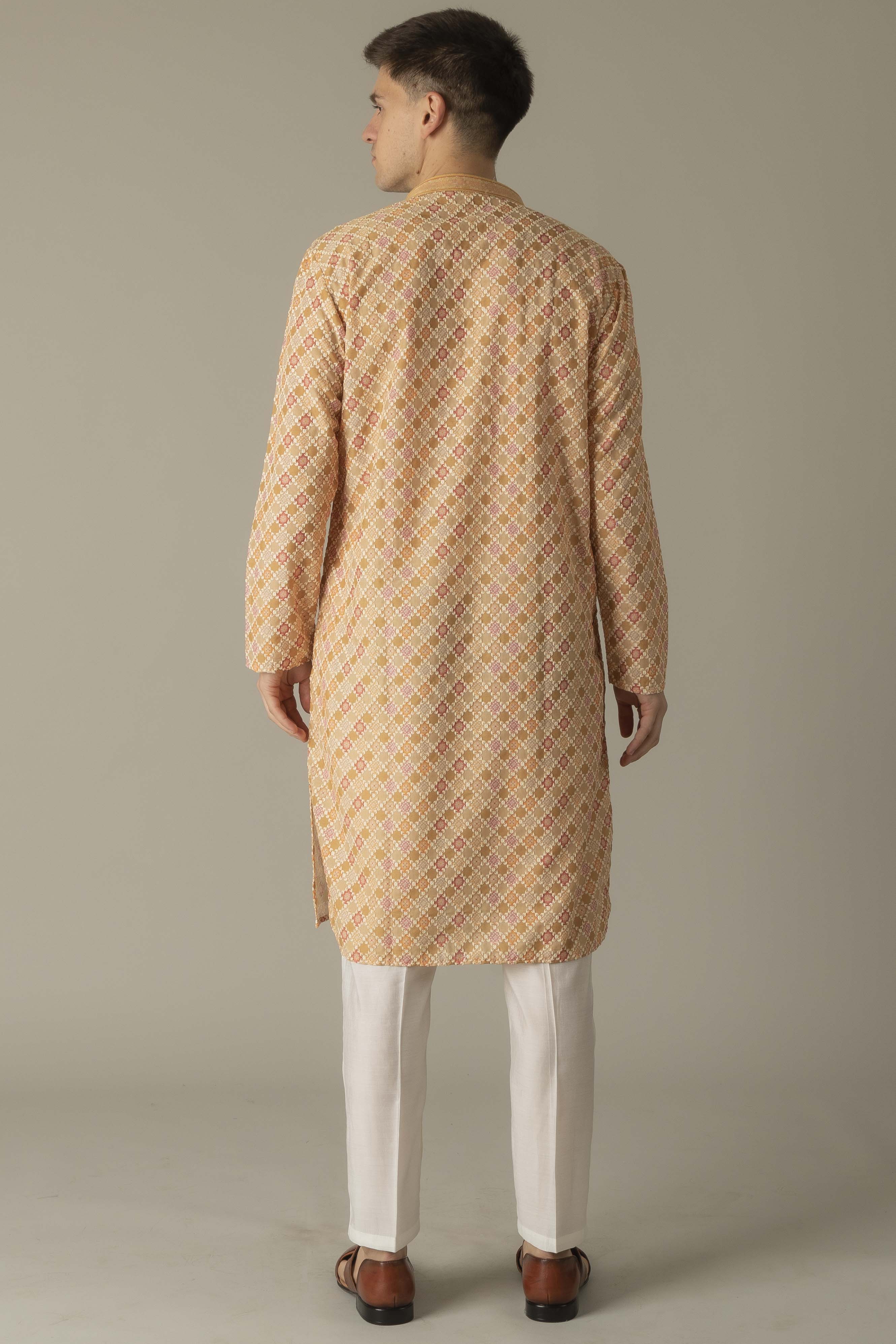 MLS EMBROIDERED KURTA PAJAMA