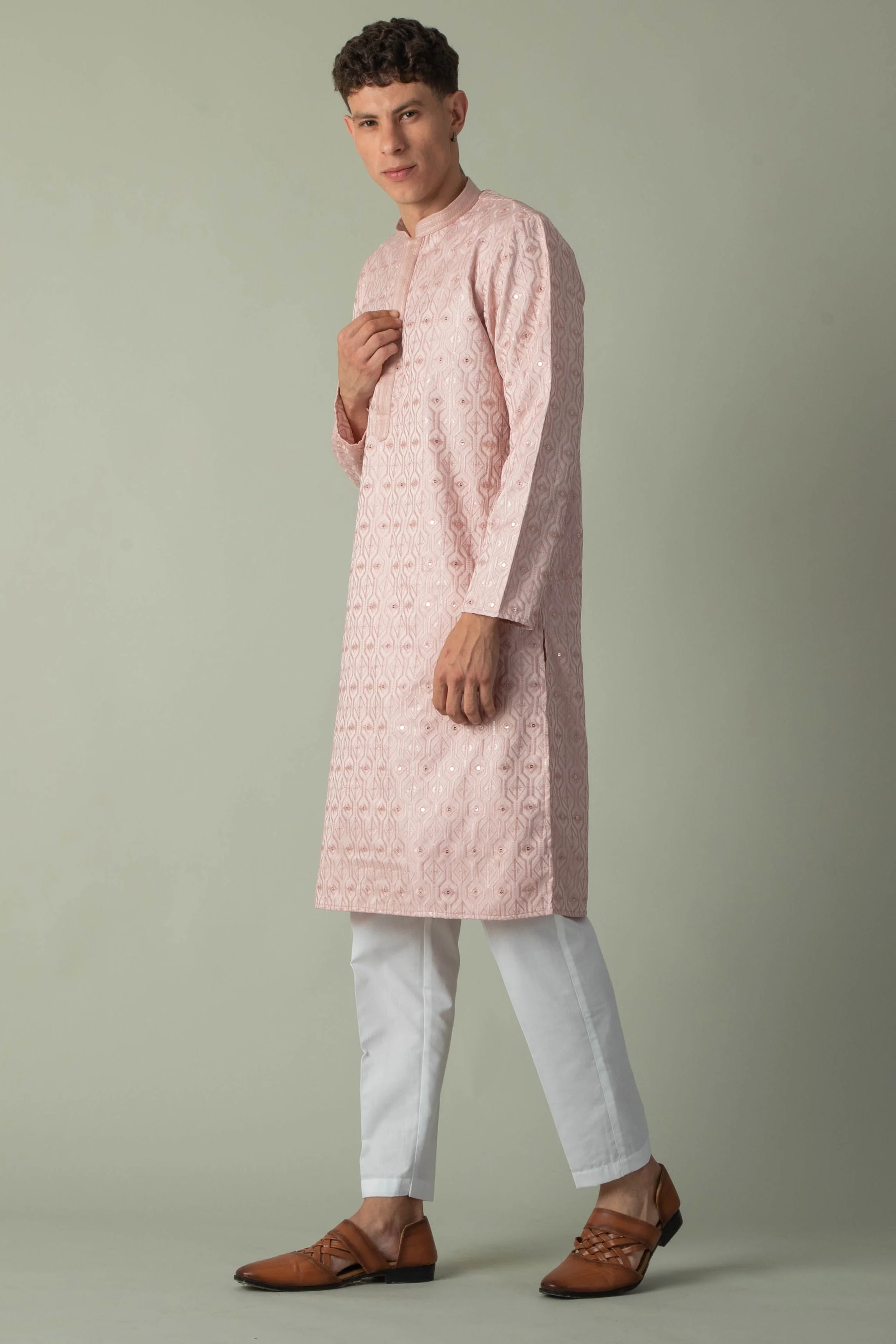 MLS EMBROIDERED KURTA PAJAMA
