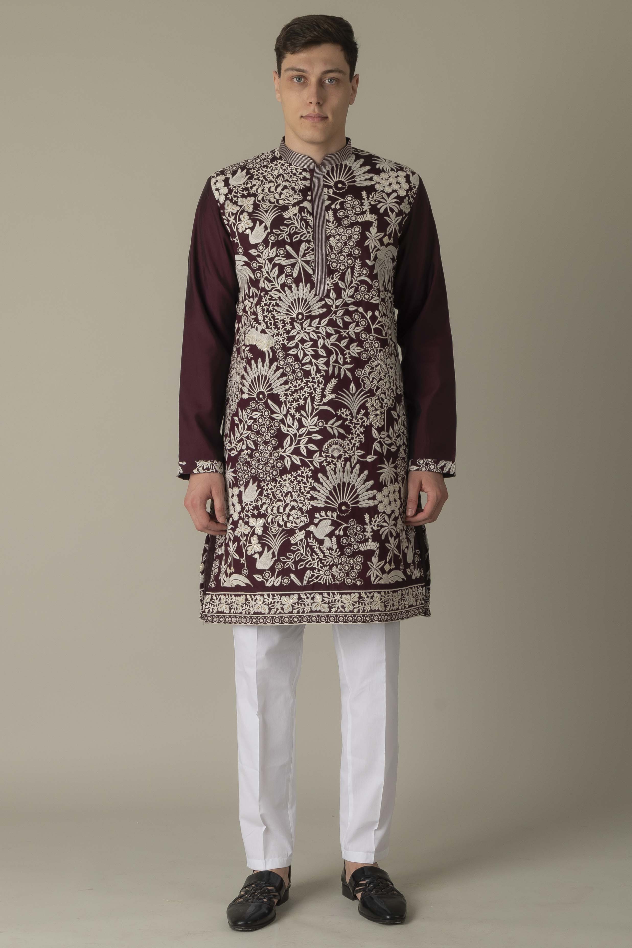 MLS EMBROIDERED KURTA PAJAMA