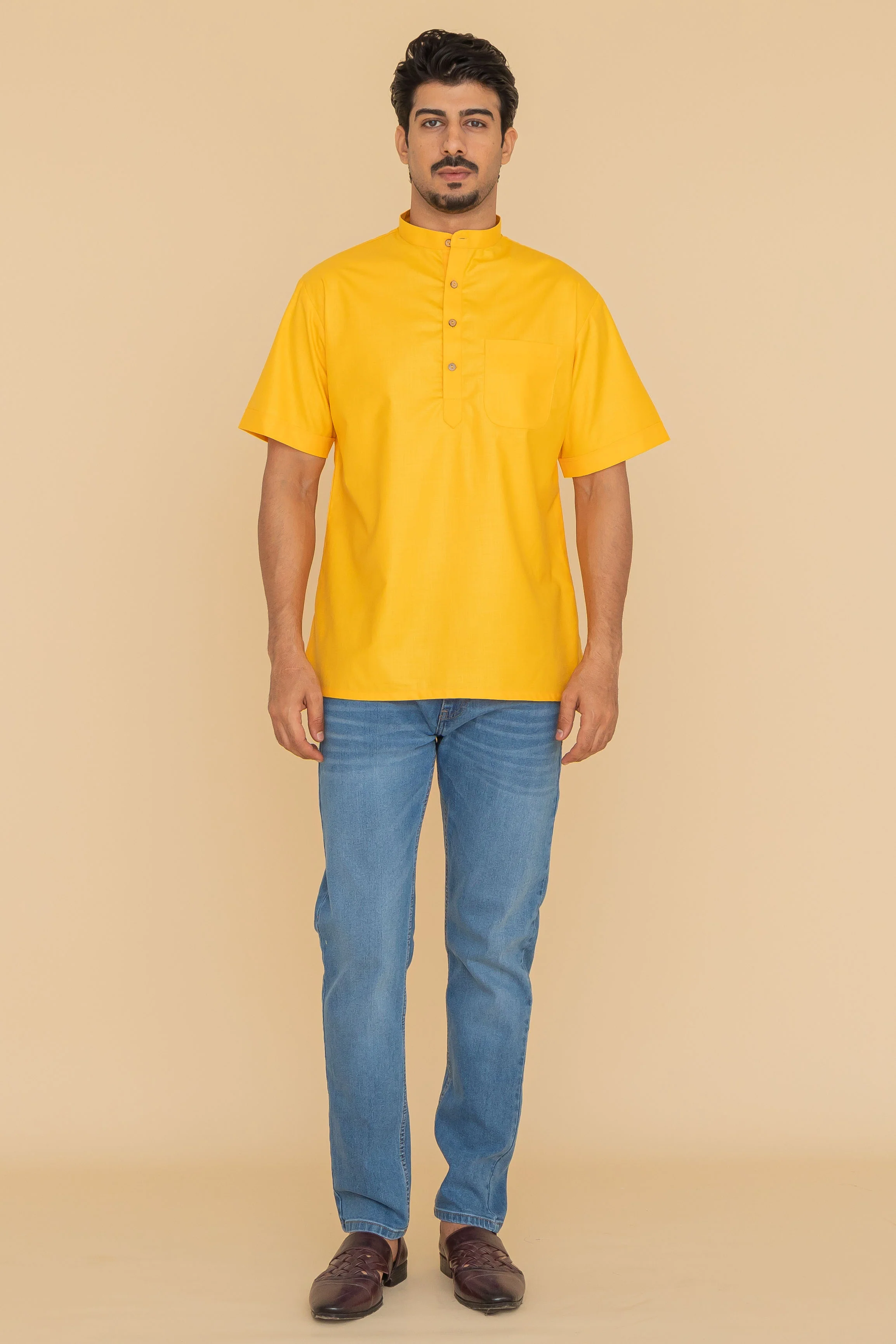 MLS SHORT KURTA HALF SLEEVES