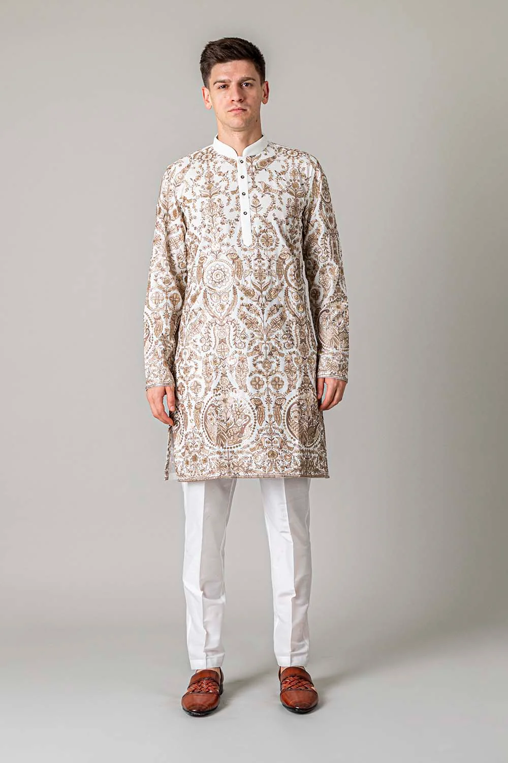 MLS EMBROIDERED KURTA PAJAMA