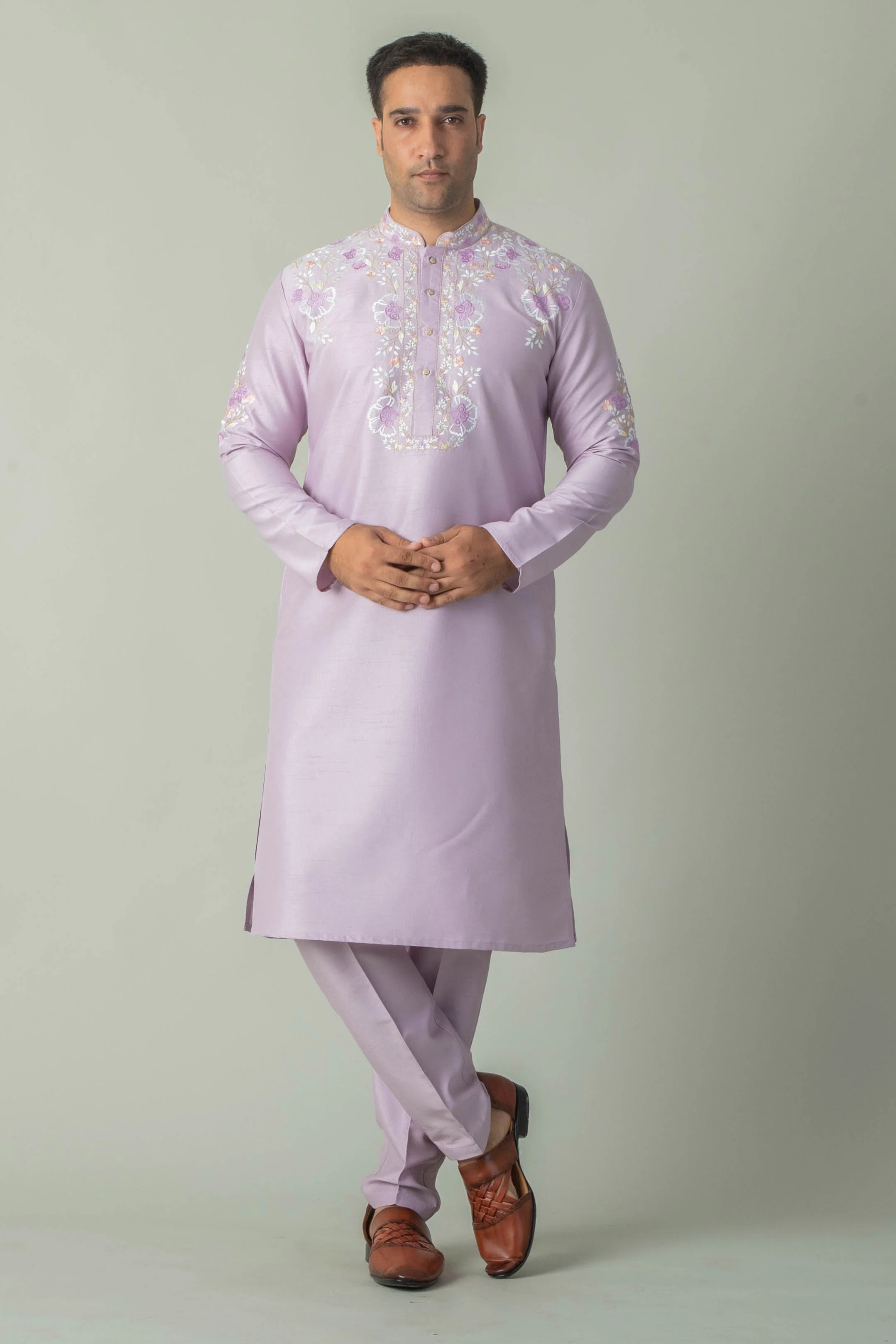 MLS EMBROIDERED KURTA PAJAMA