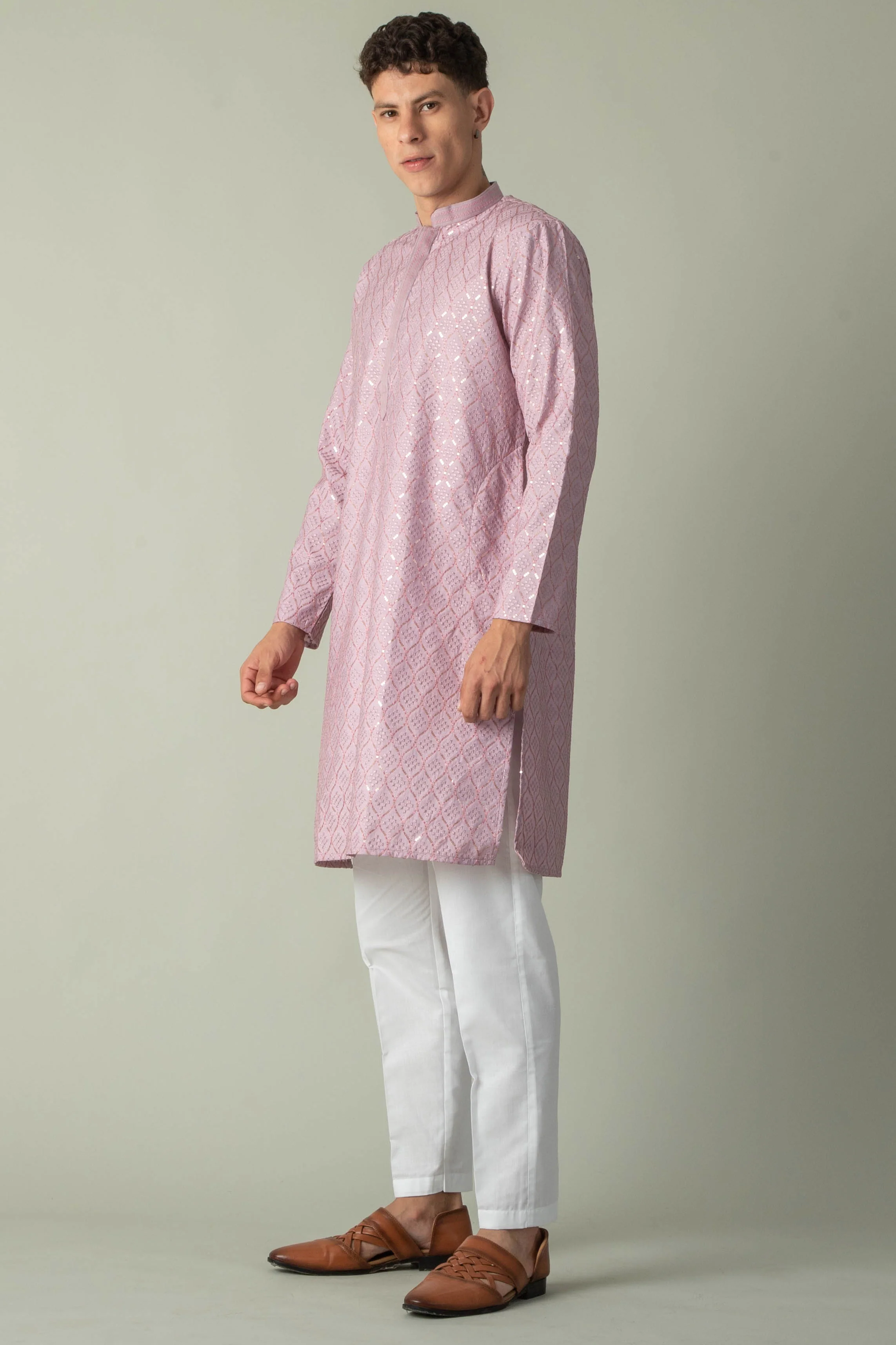 MLS EMBROIDERED KURTA PAJAMA