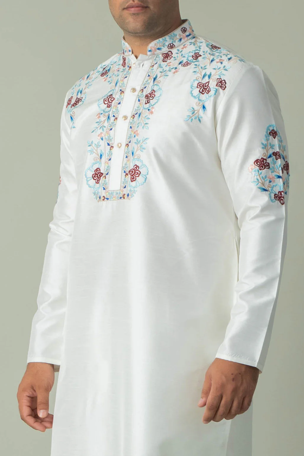 MLS EMBROIDERED KURTA PAJAMA
