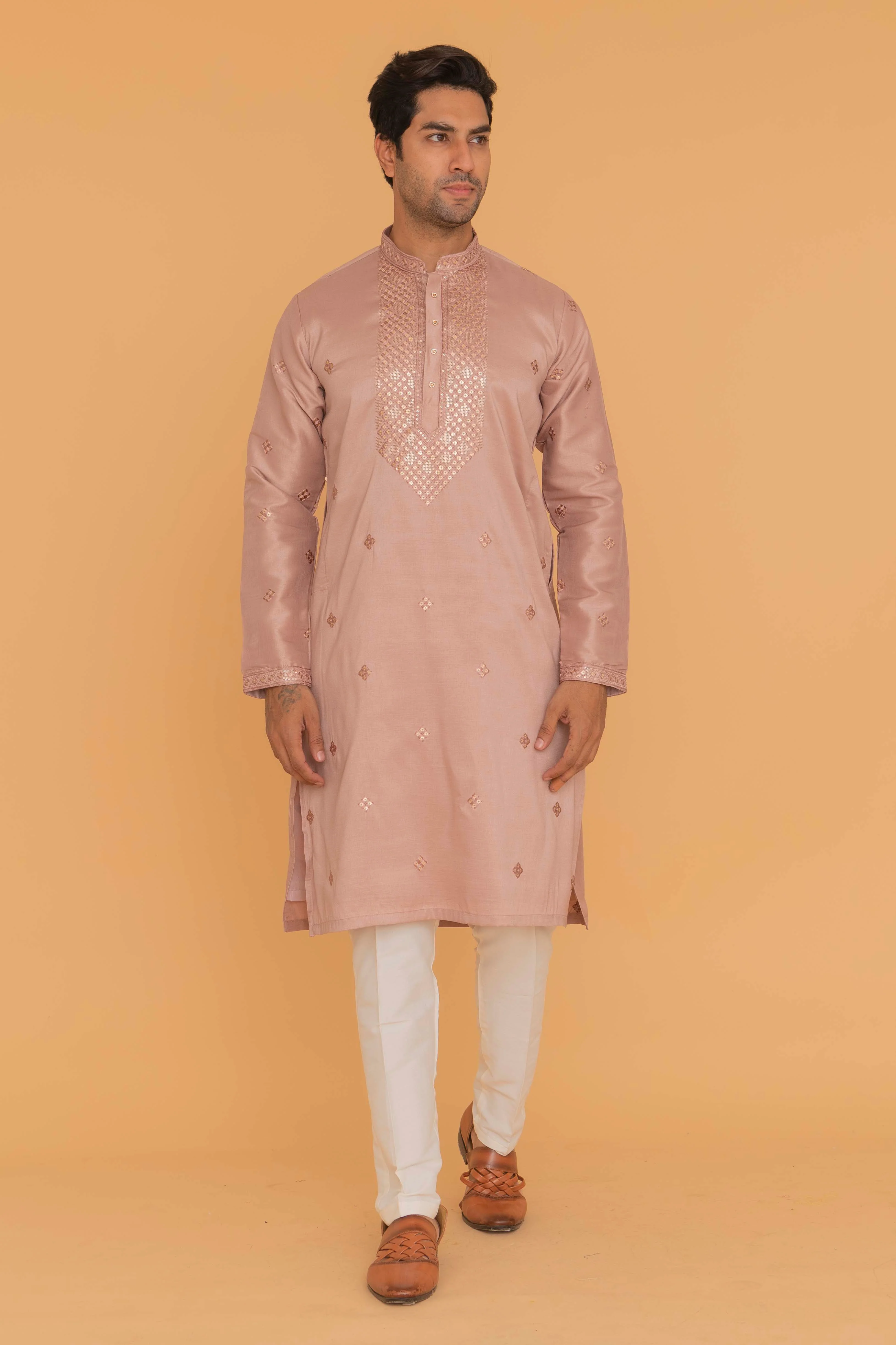 MLS EMBROIDERED KURTA PAJAMA