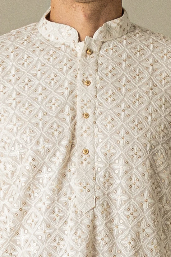 MLS EMBROIDERED KURTA PAJAMA