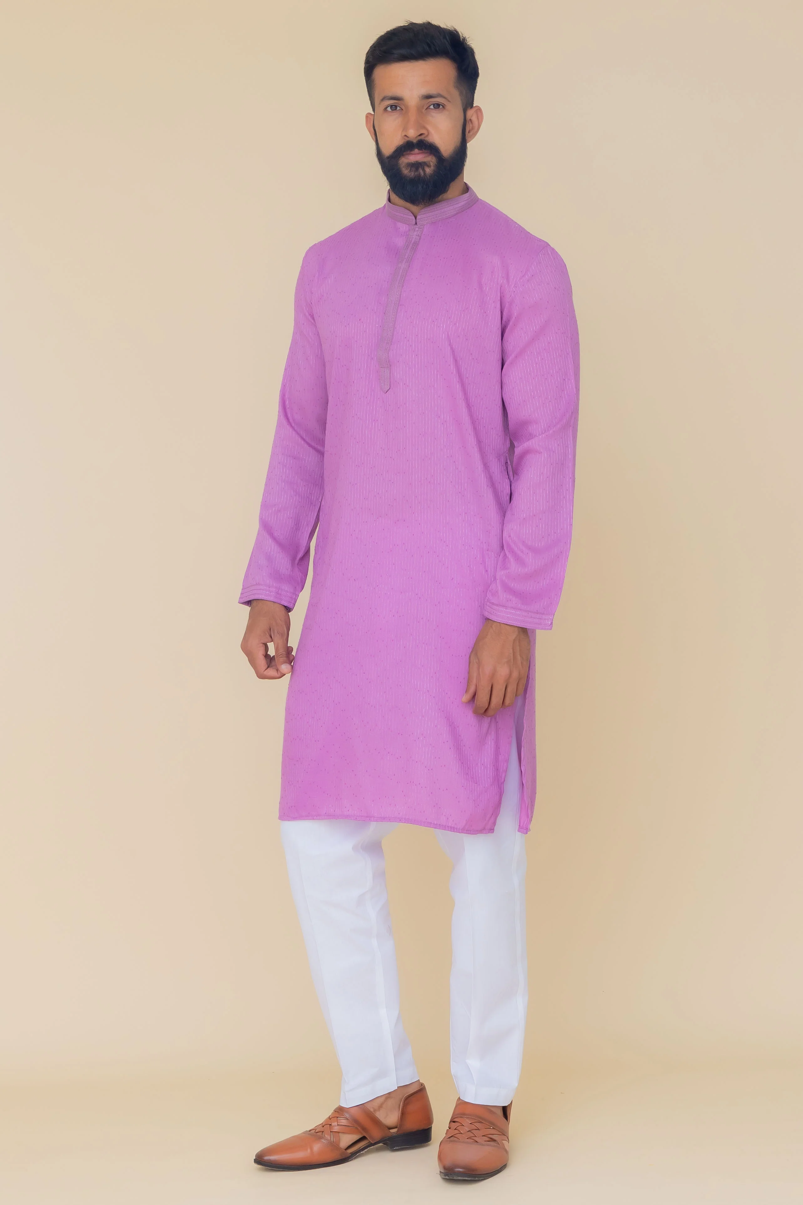 MLS EMBROIDERED KURTA PAJAMA