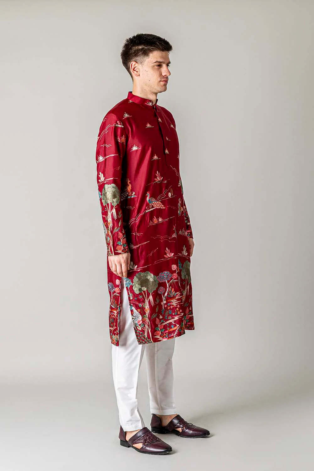 MLS EMBROIDERED KURTA PAJAMA