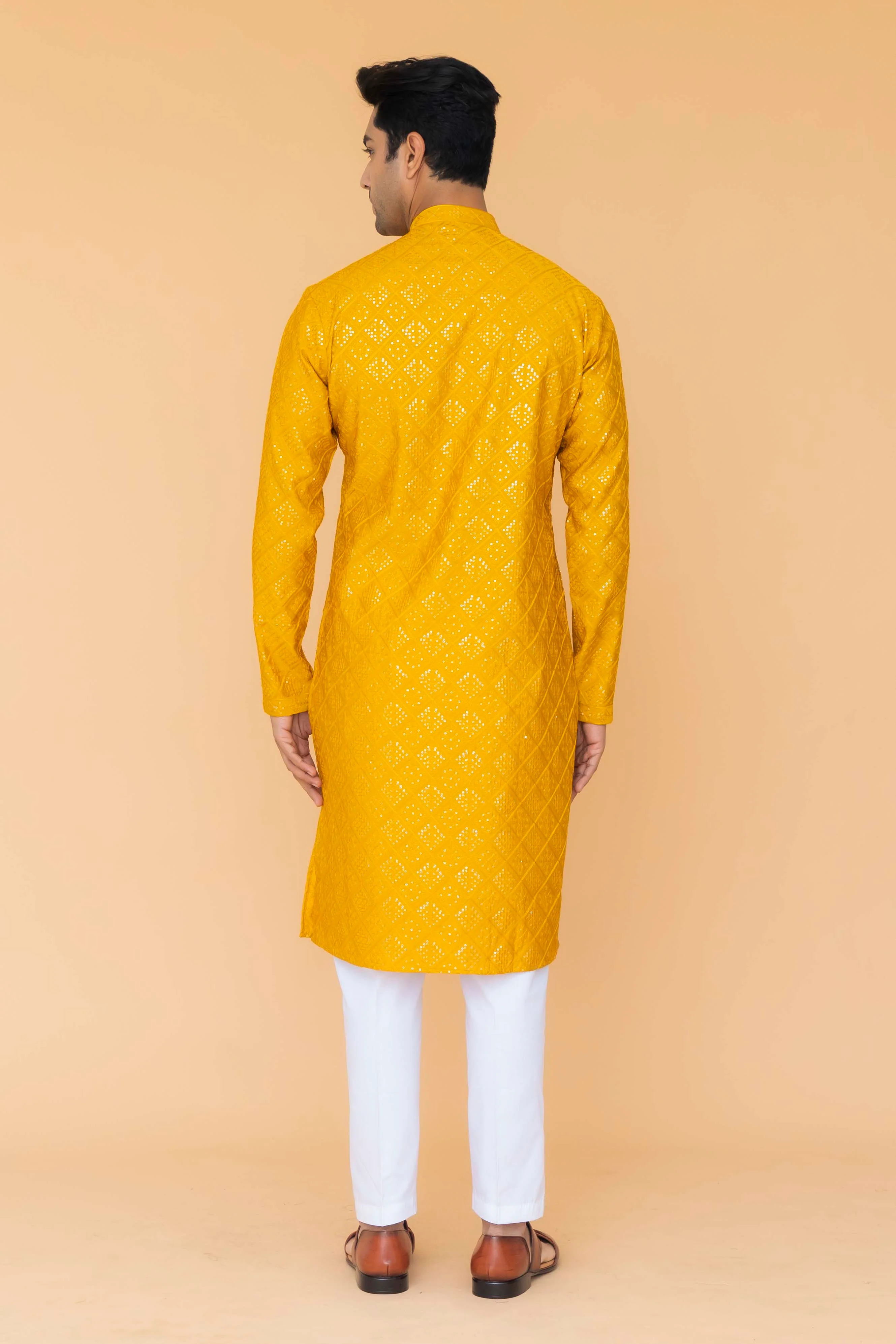 MLS EMBROIDERED KURTA PAJAMA
